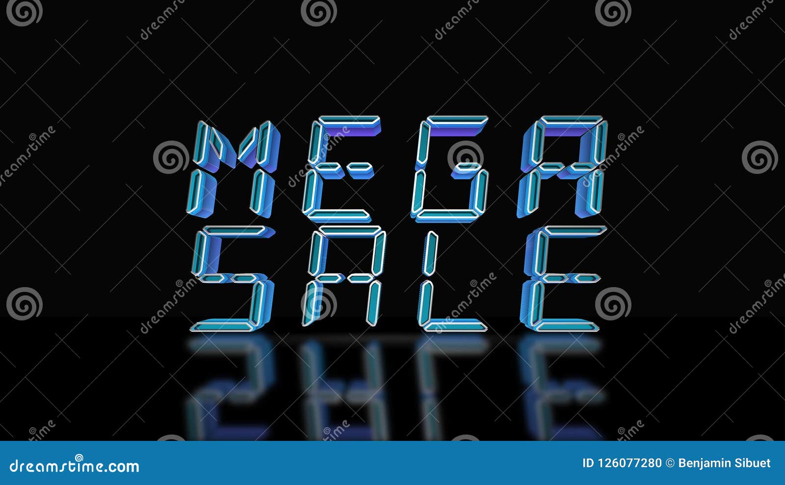 Mega 3d Text Isolated Over White Stock Illustration 378691864