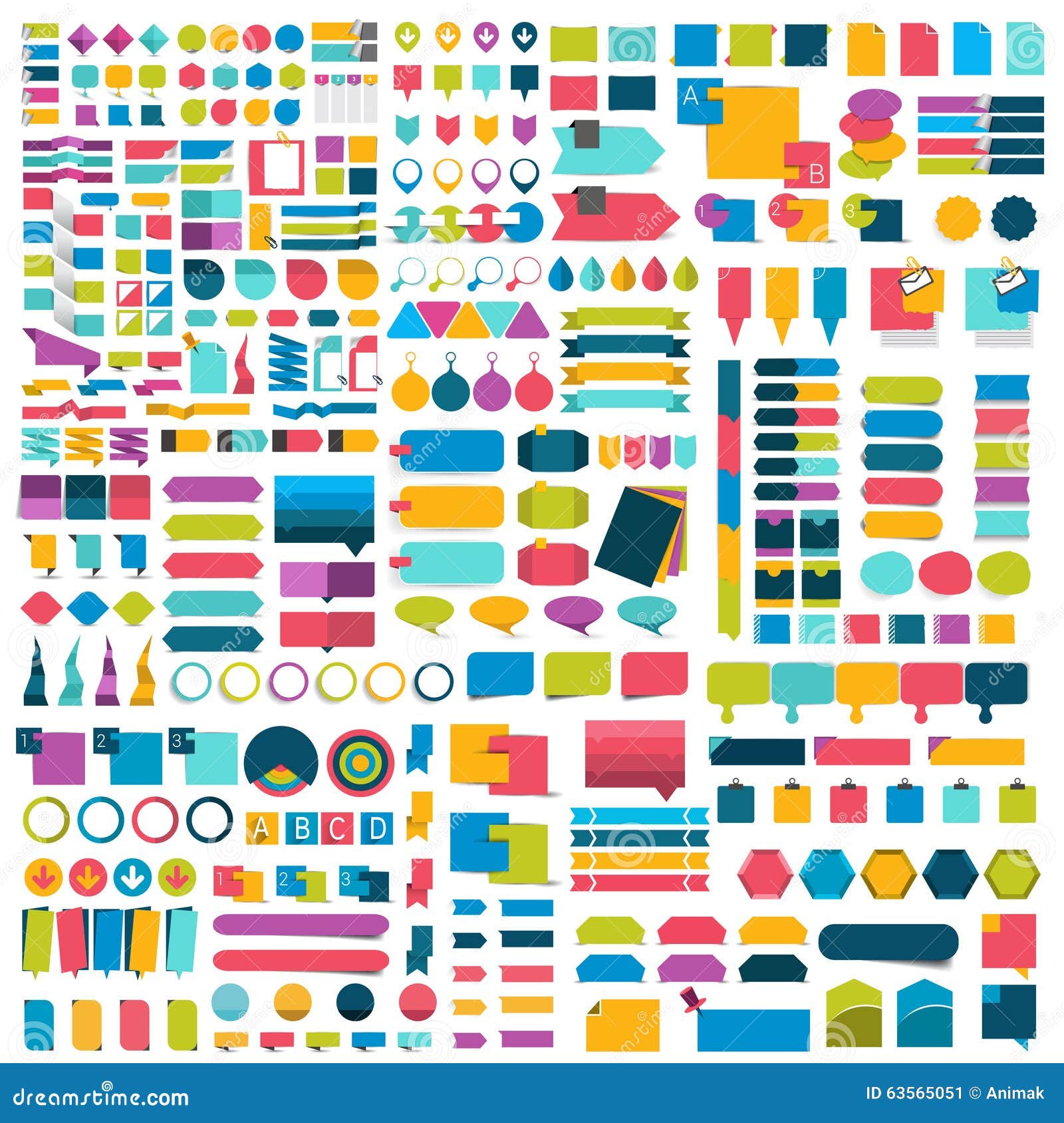 mega set of infographics flat  s, schemes, charts, buttons, speech bubbles, stickers.