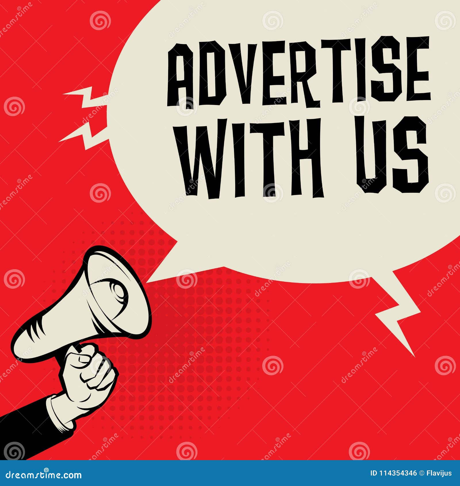 Megaphone Hand, Business Concept with Text Advertise with Us Stock …