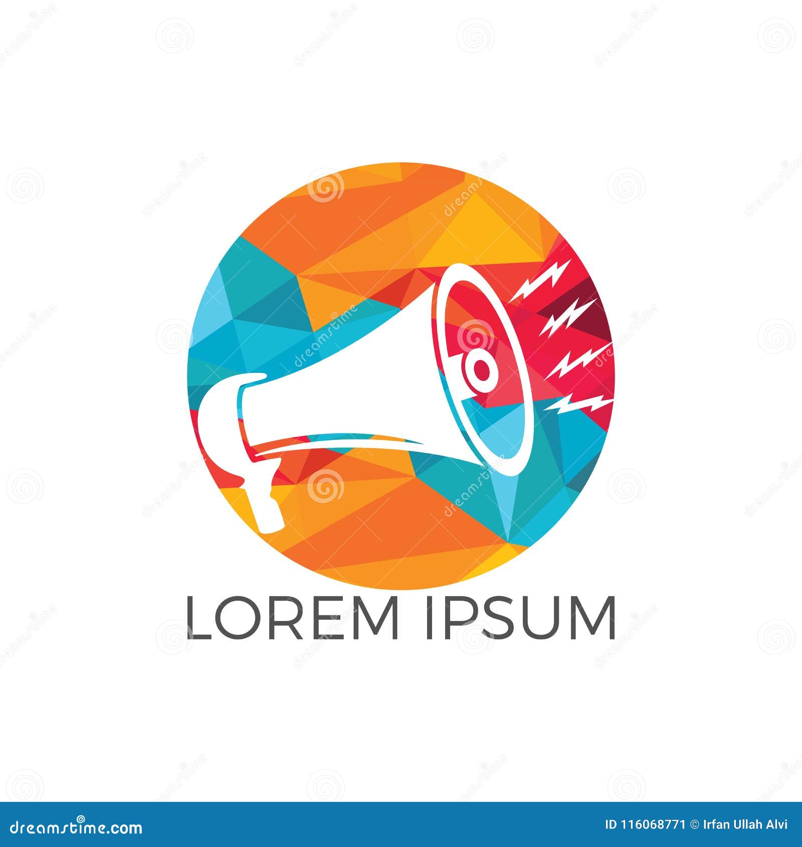 Megaphone logo design. stock vector. Illustration of communication