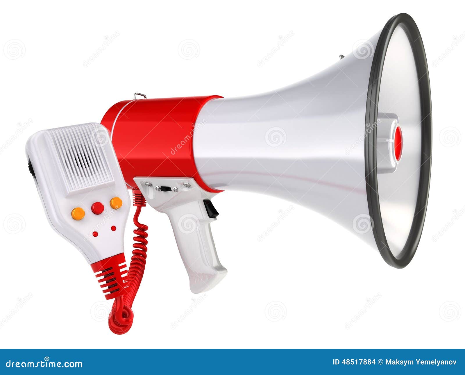 Megaphone Or Loudspeaker Isolated On White Megaphone Or Loudspeaker Isolated On White Stock