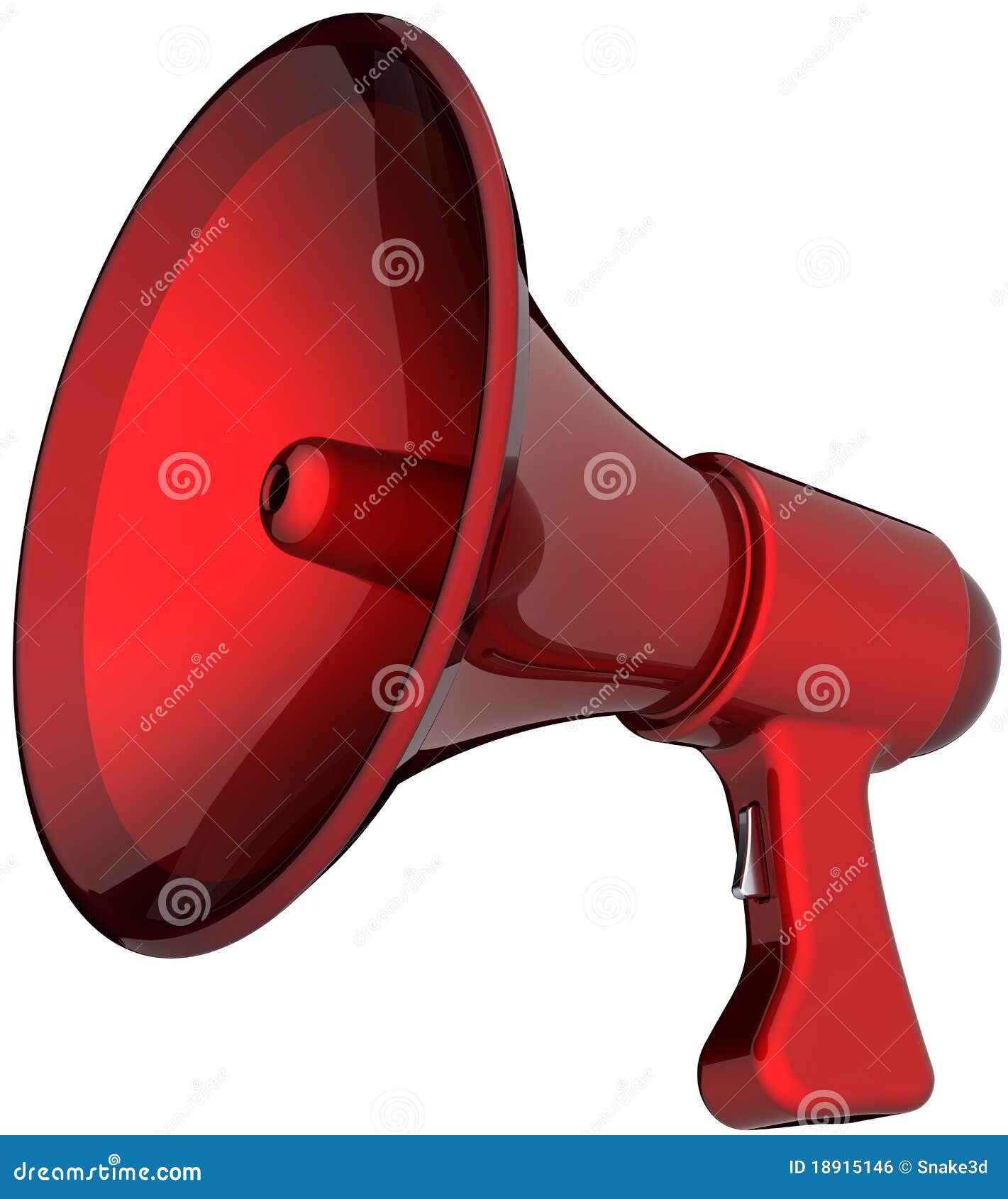 Megaphone red alarm siren stock illustration. Illustration of broadcast -  18915146