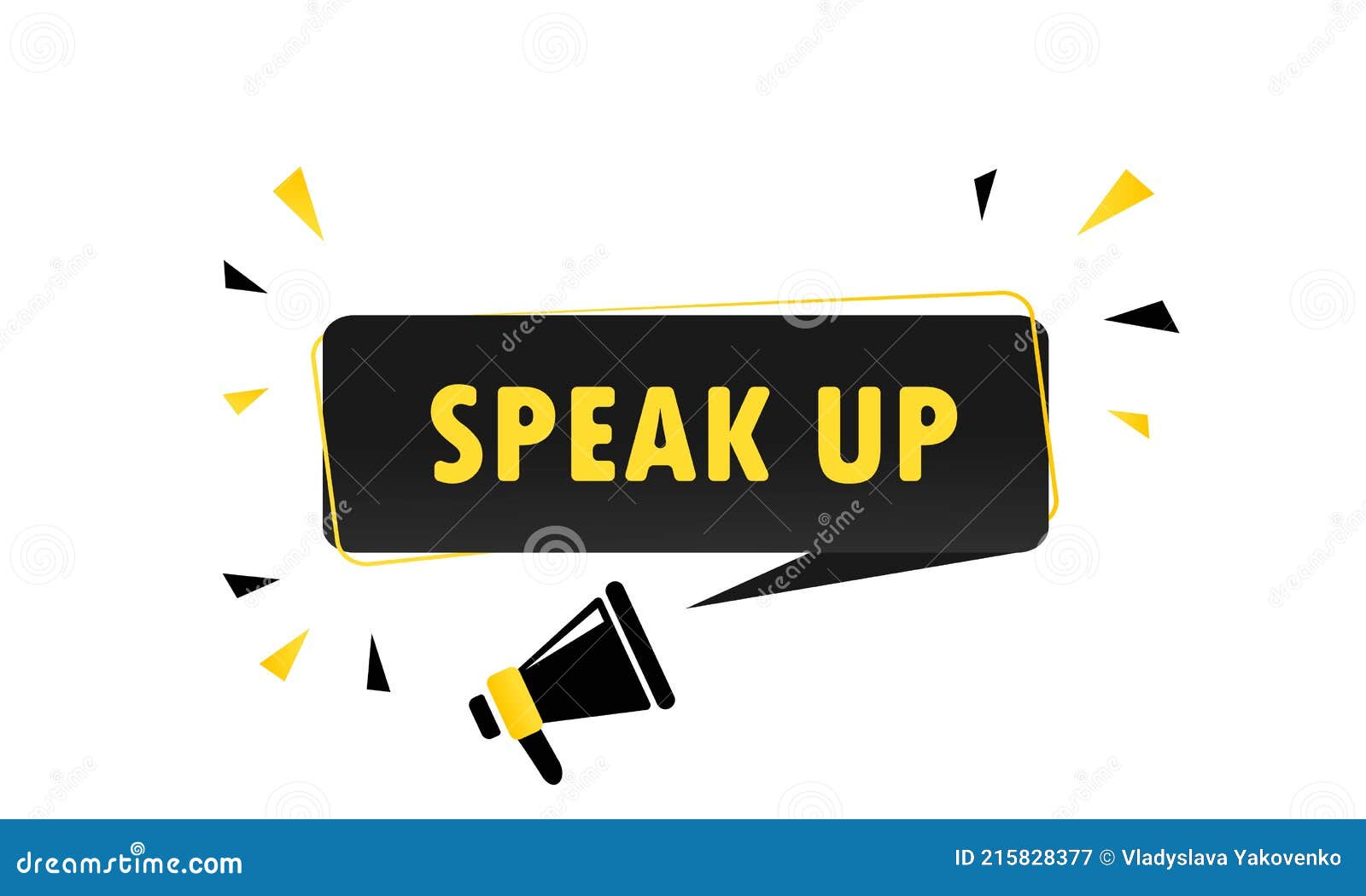 megaphone with speak up speech bubble banner. loudspeaker. can be used for business, marketing and advertising.  eps 10.