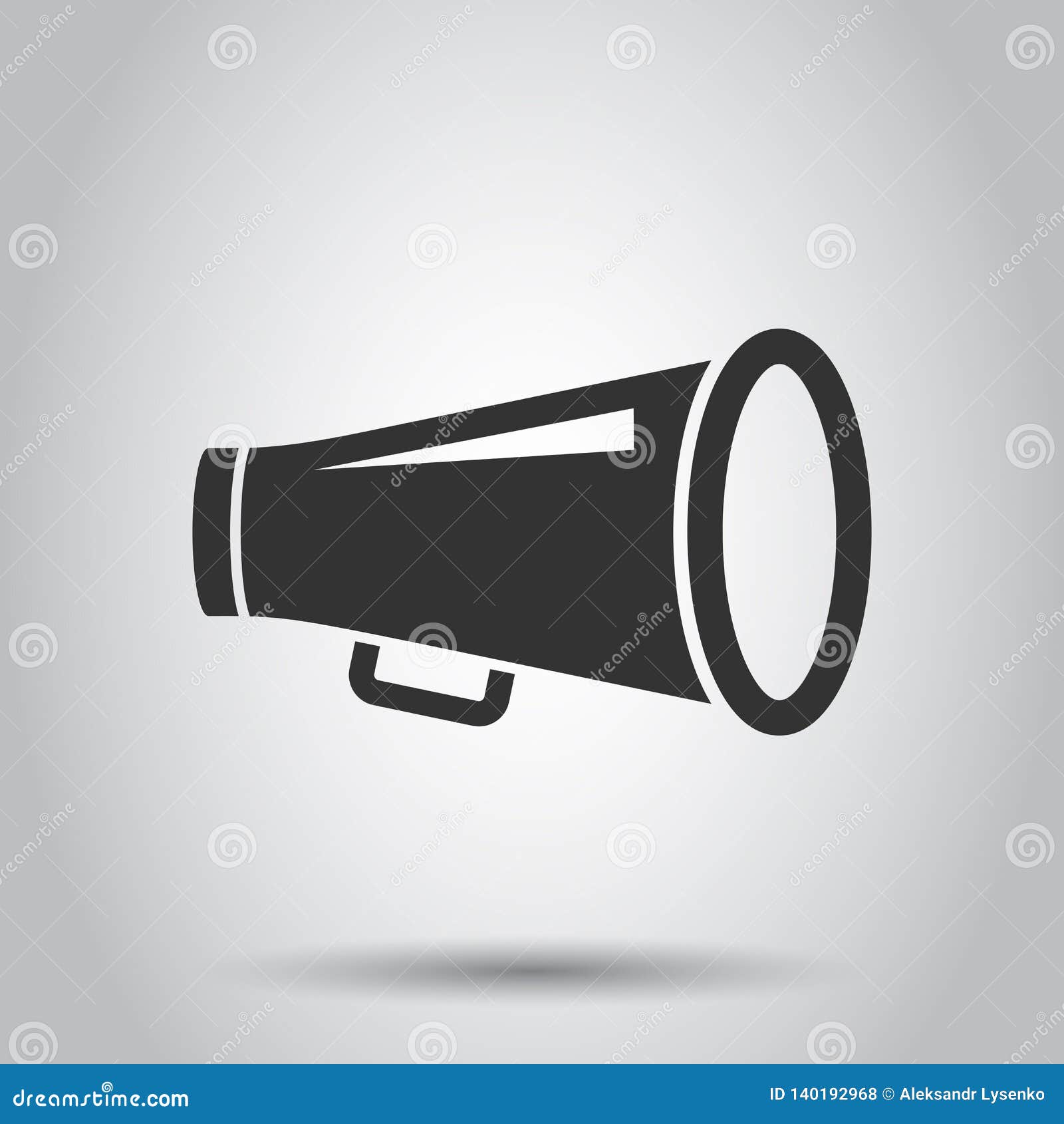 megaphone speaker icon in flat style. bullhorn audio announcement   on white background. megaphone broadcasting