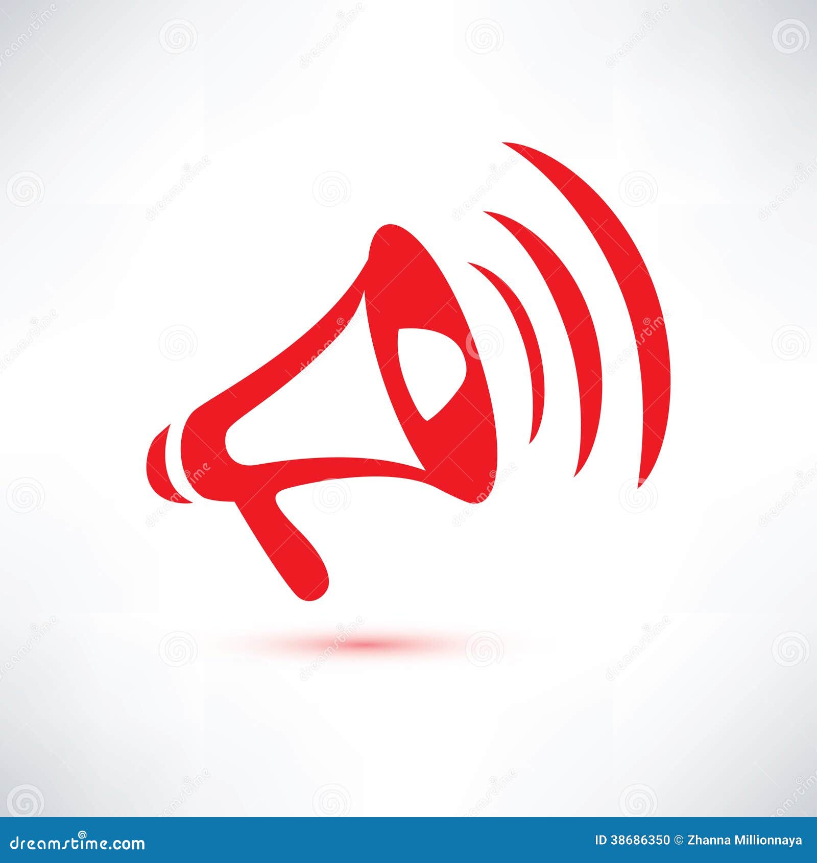 Megaphone symbol stock vector. Illustration of media 38686350