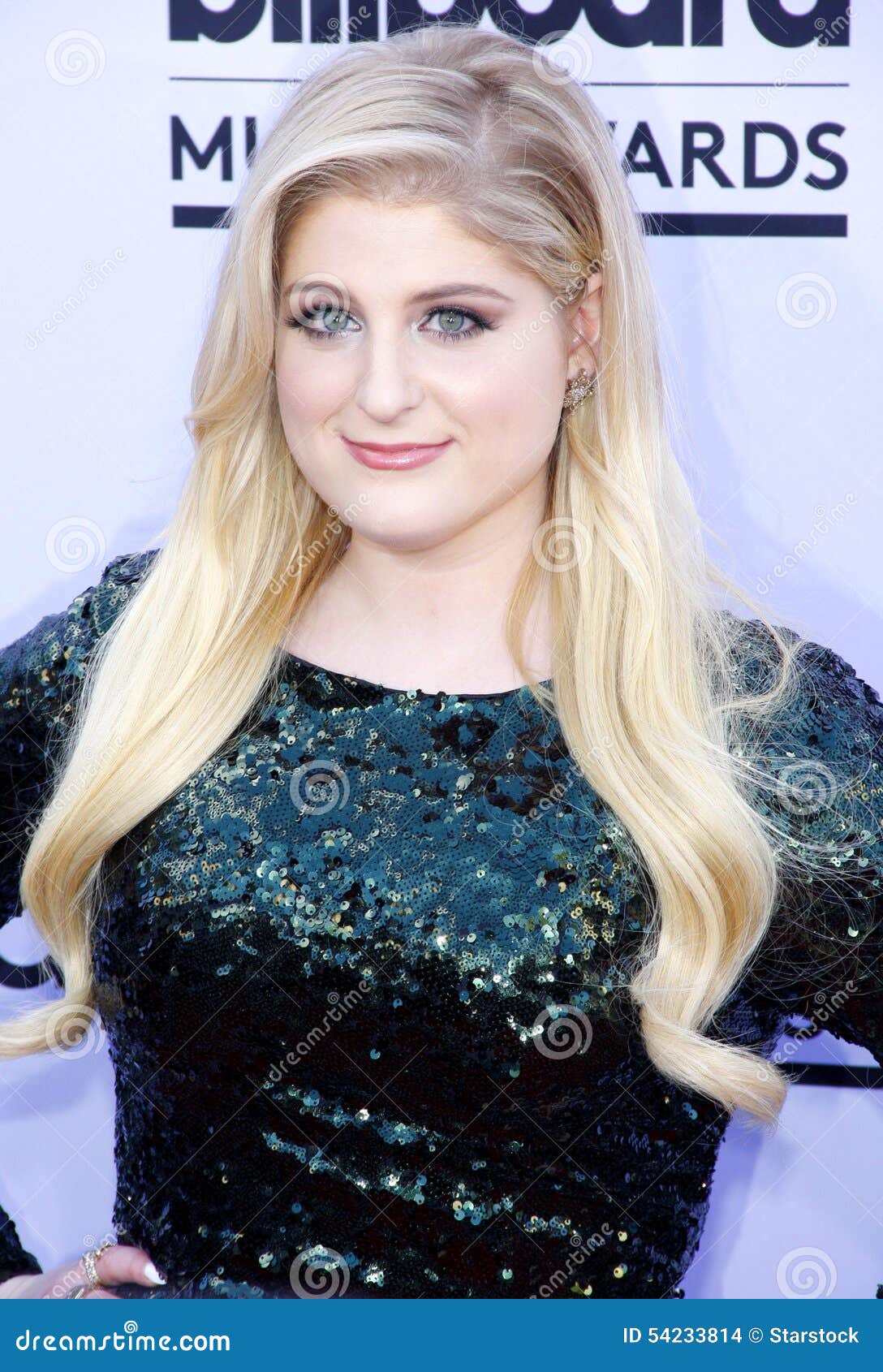 Singer Meghan Trainor attends the 2014 iHeartRadio Music Festival at the  MGM Grand Garden Arena in Las Vegas Stock Photo - Alamy