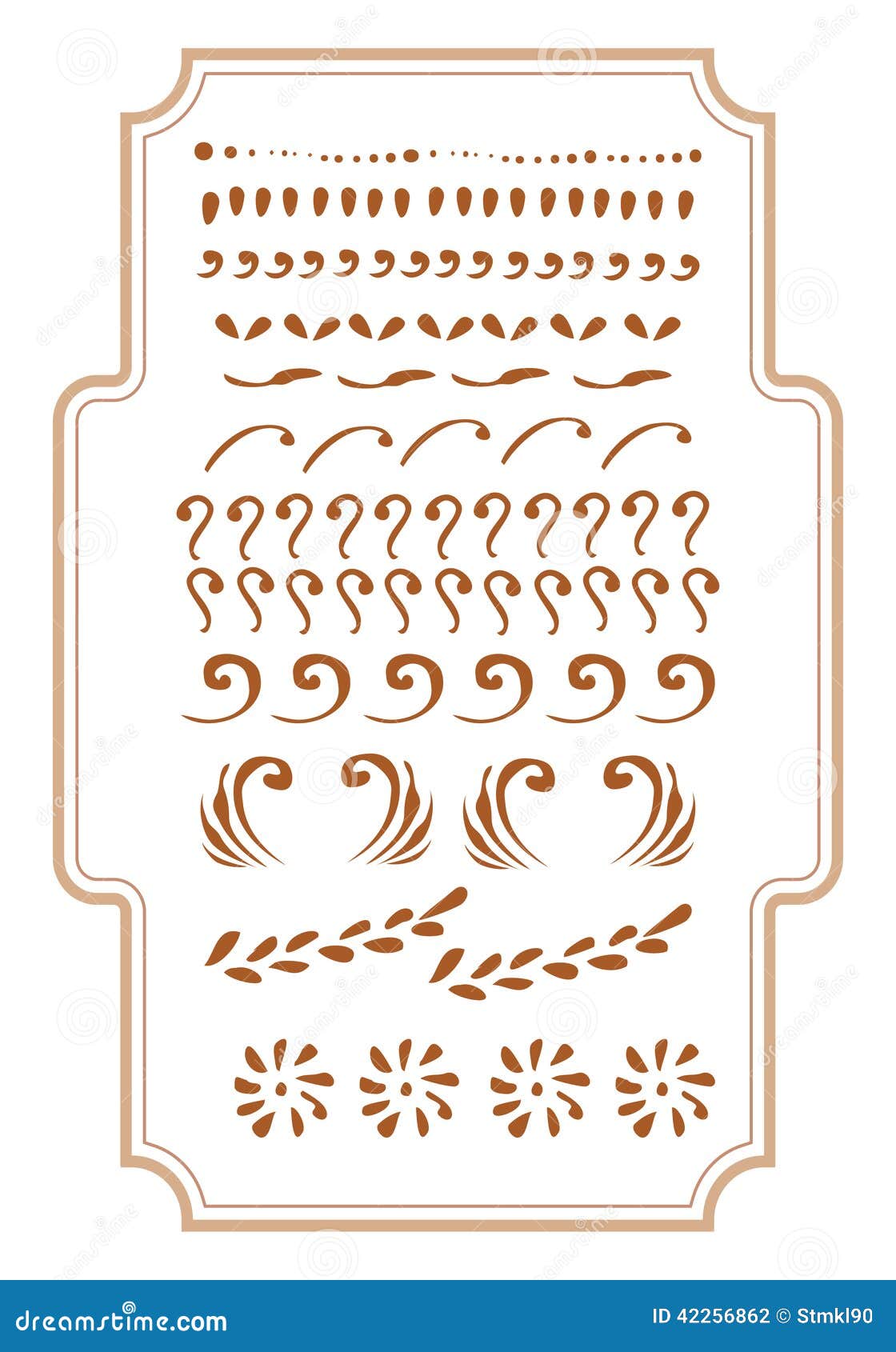 Mehendi elements stock illustration. Illustration of india - 42256862