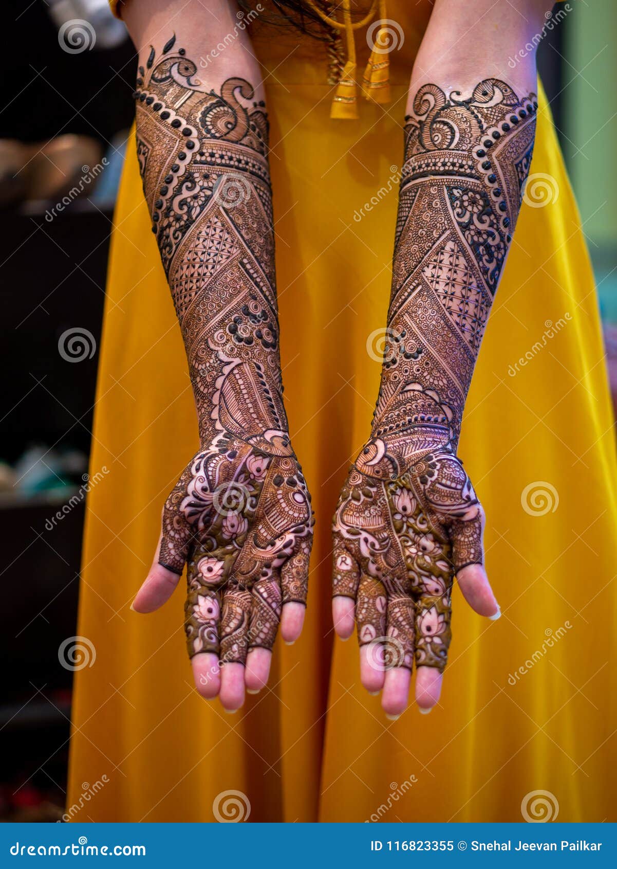 Mehndi Hand stock photo. Image of decoration, beauty - 116823320