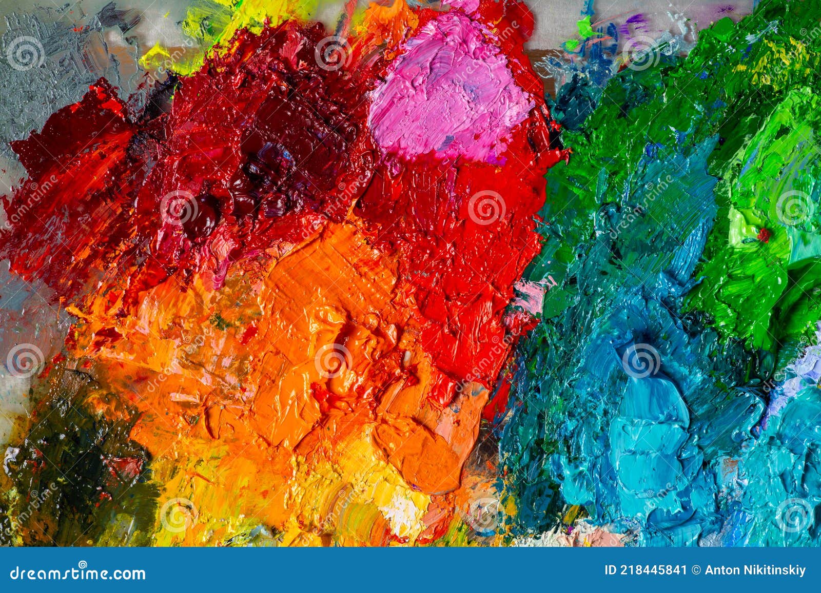 Mehrfarbige Olfarben Textur Makrofotografie Stockbild Bild Von Schmutzig Kunstler 218445841