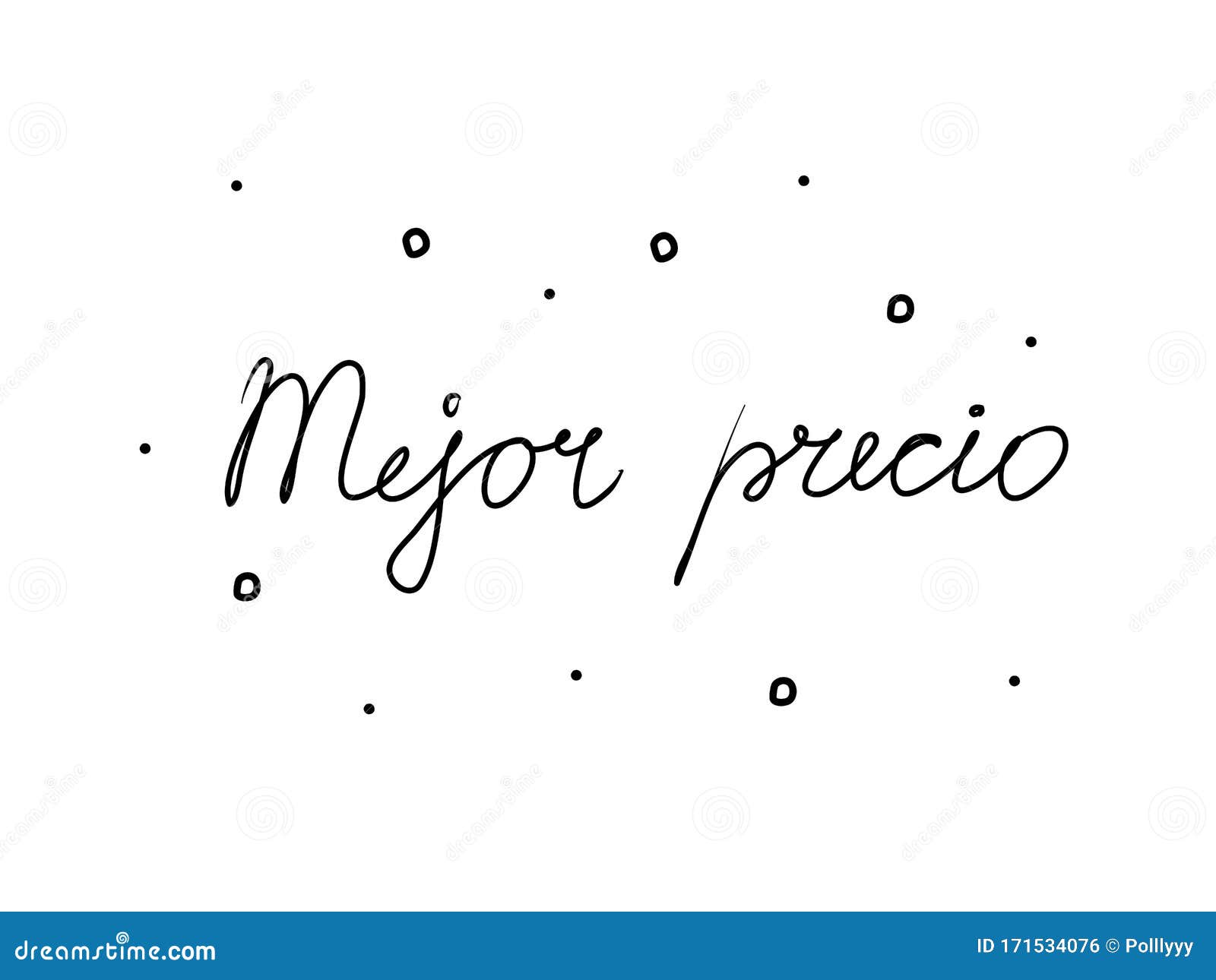 mejor precio phrase handwritten with a calligraphy brush. best price in spanish. modern brush calligraphy.  word black