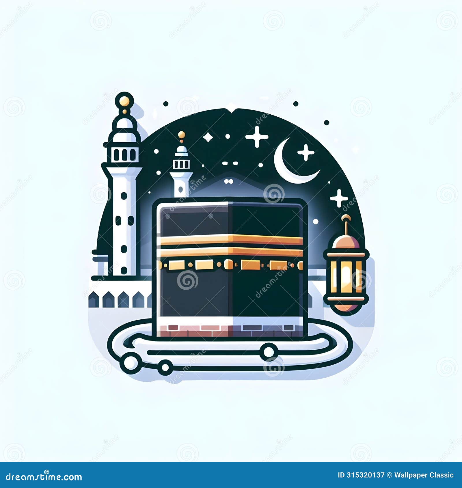 mekkah mosque alharam kabah for hajj muslims eid aladha mubarak ai generator