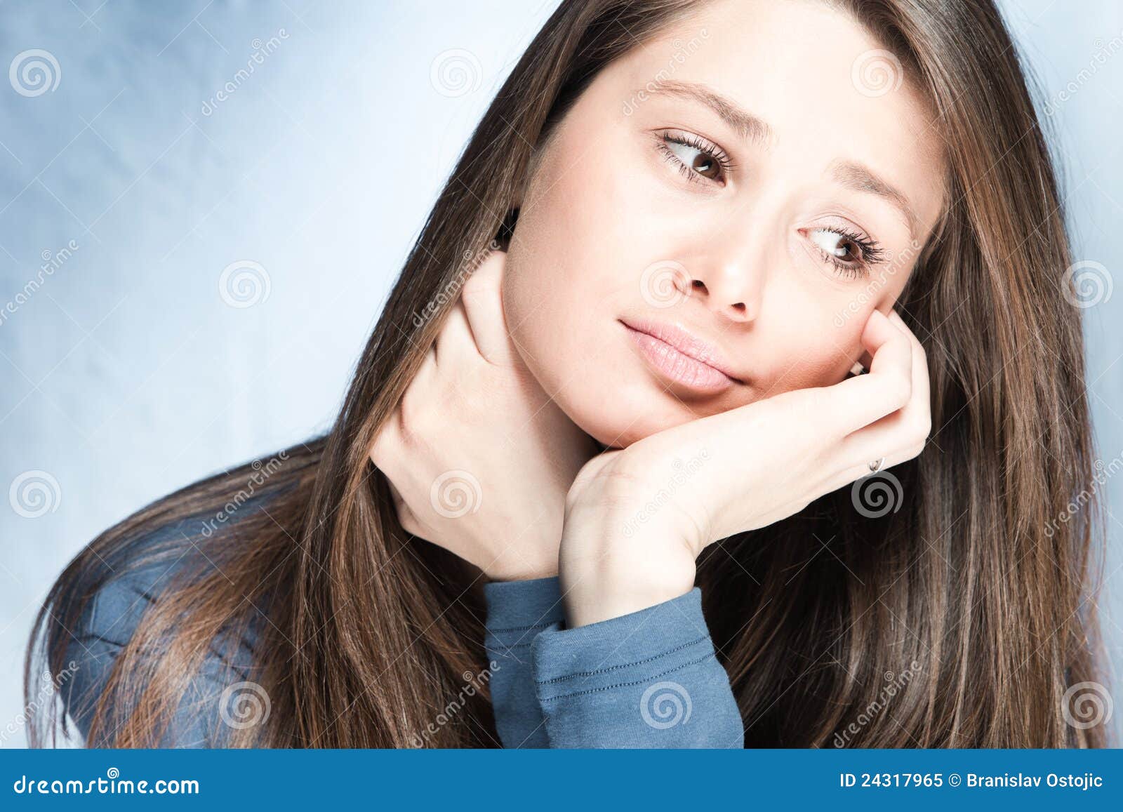 Melancholy stock image. Image of alone, think, girl, beautiful 24317965