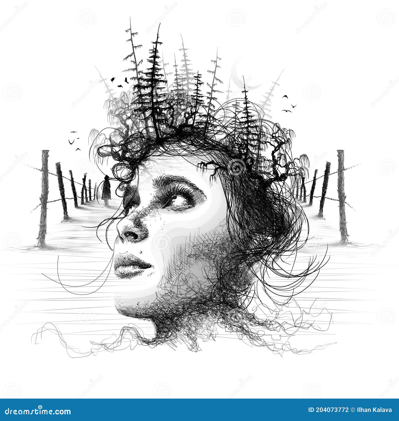 Digital Painting gorgeious girl sketch Poster Wallpaper on fine art paper  13x19 Fine Art Print  Art  Paintings posters in India  Buy art film  design movie music nature and educational
