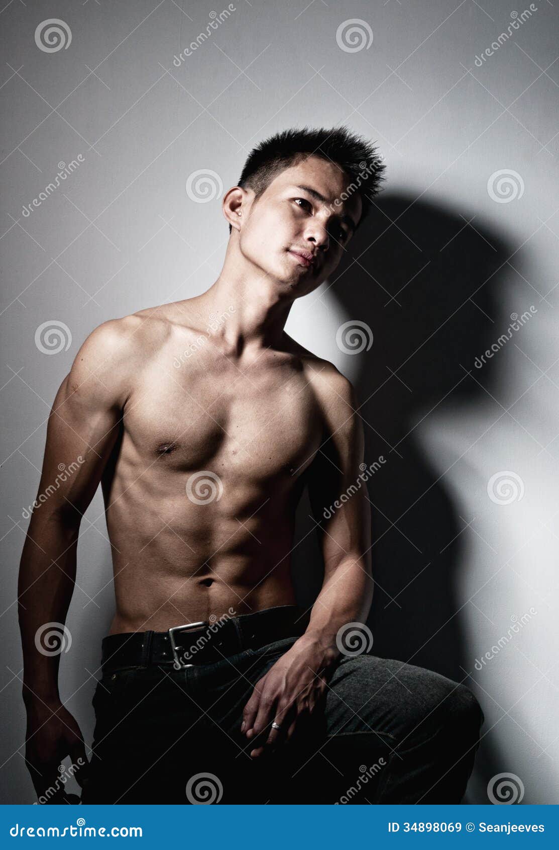 Tough asian guy stock photo. Image of abdominals, arts 