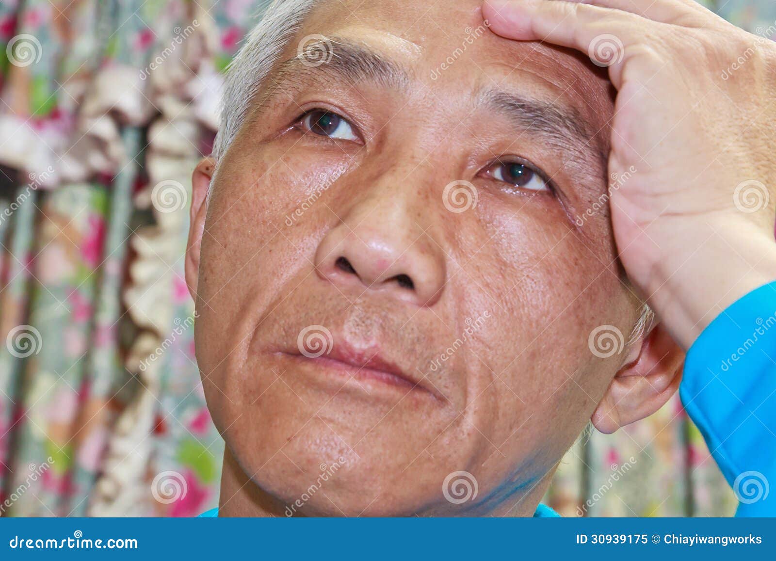 Melancholy middleaged man stock image. Image of quiet 30939175