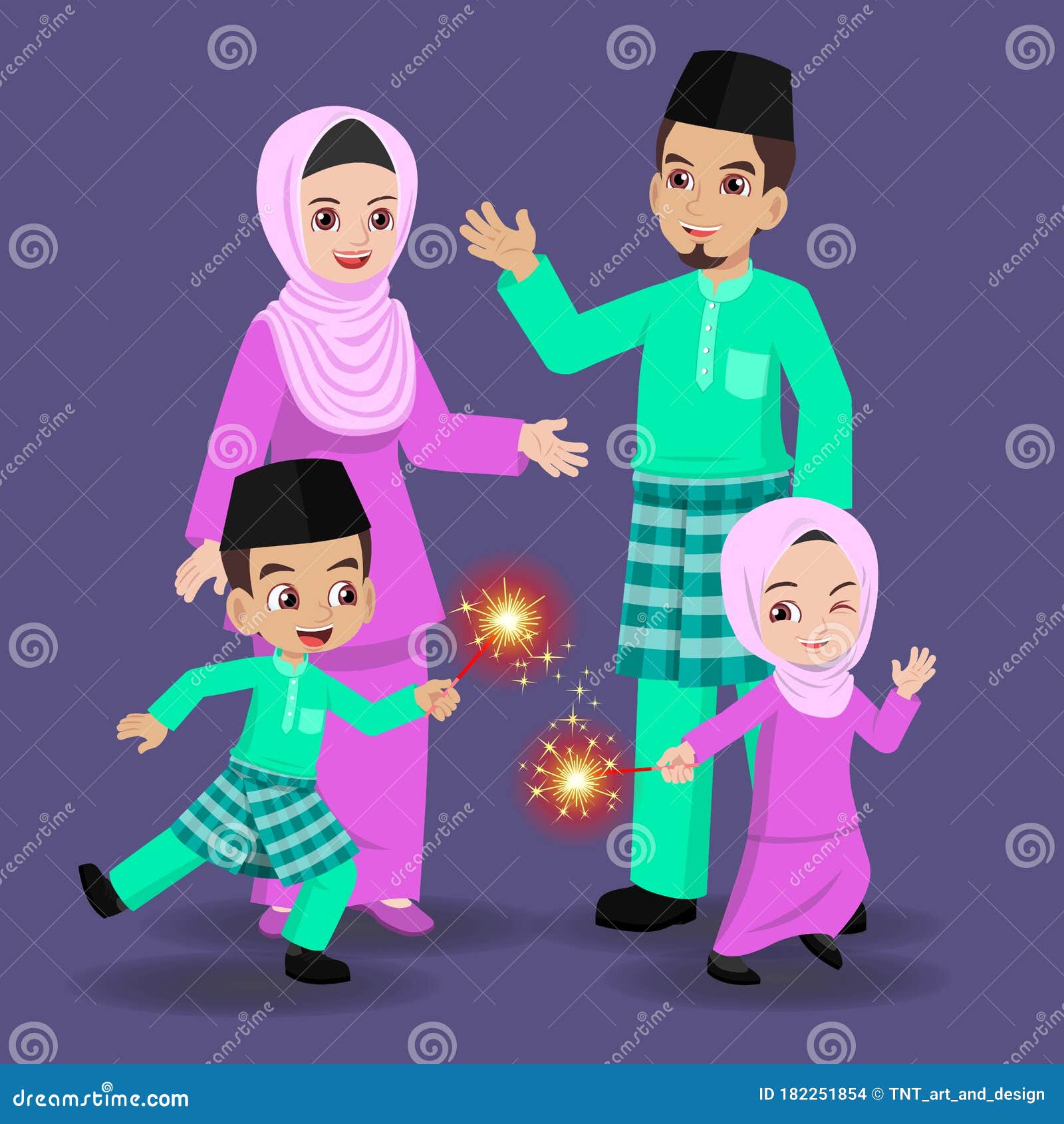 melayu family celebrating hari raya aidilfitri