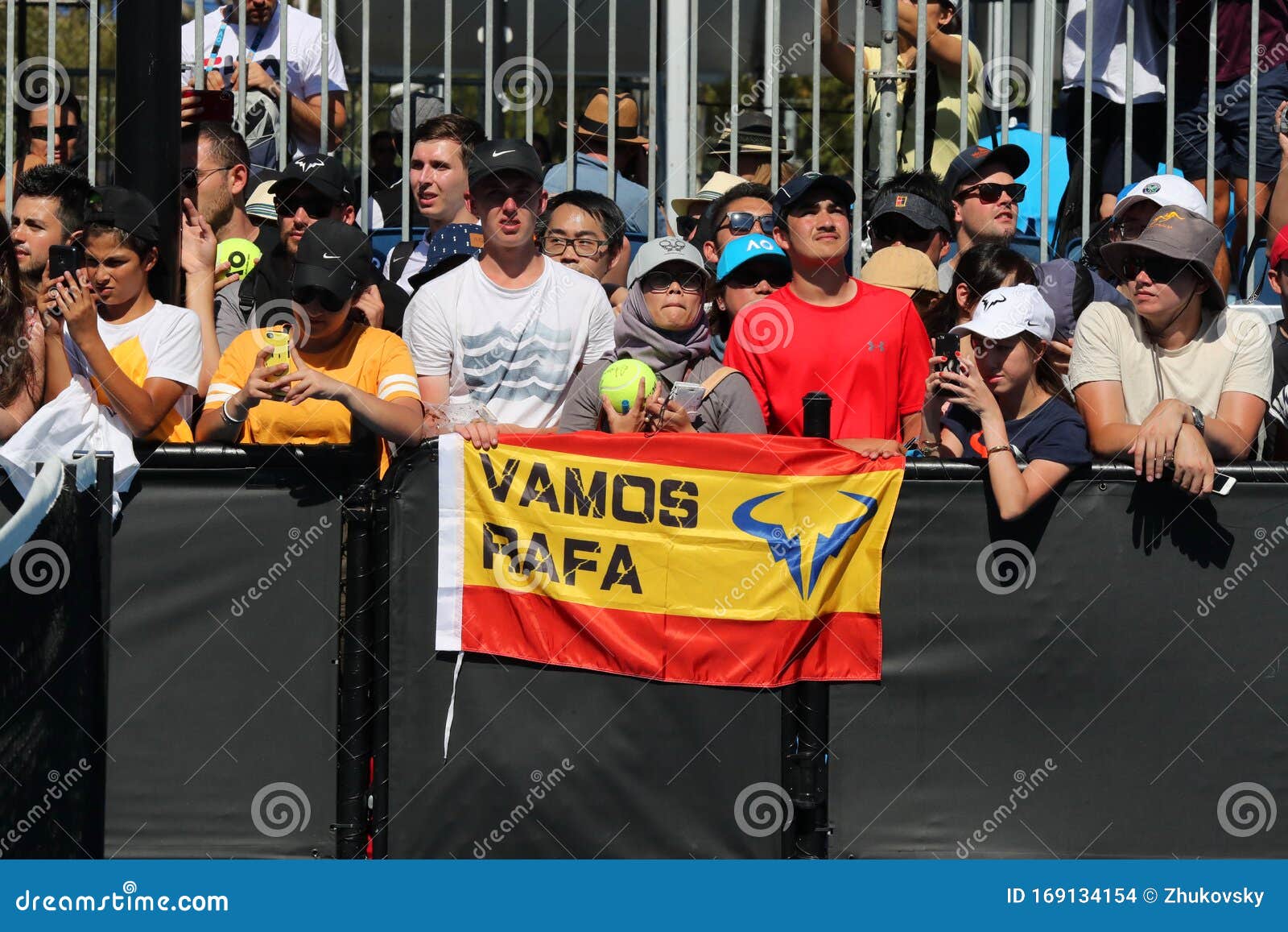 Rafael Nadal Fans Wait for Autographs after Seventeen Grand Slam Champion Rafael of Spain Practice for the 2019 AO Editorial Stock Image - Image of open, grand: 169134154