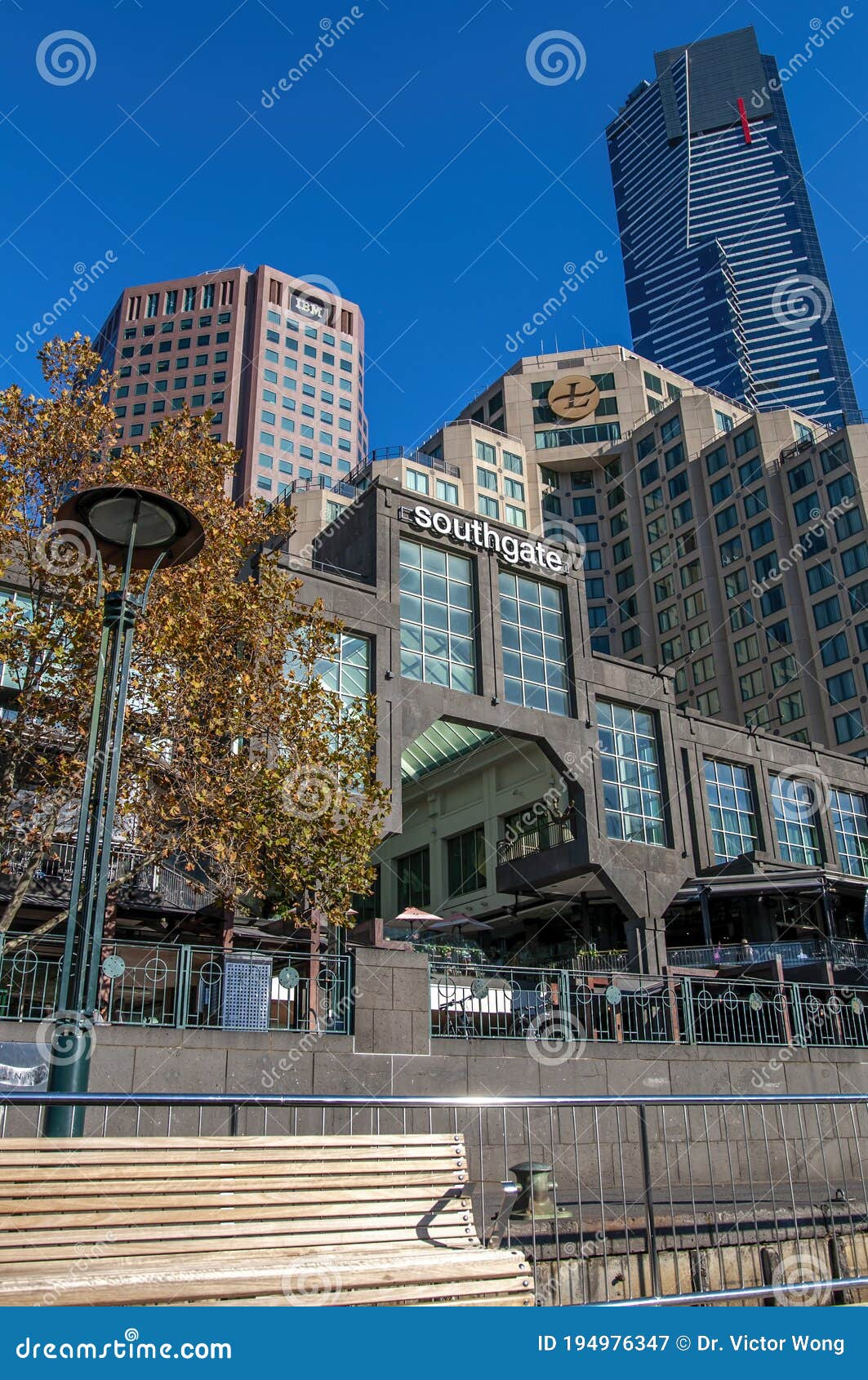 The Southgate Shopping Mall Along Southbank Promenade From The Yarra River Editorial Image