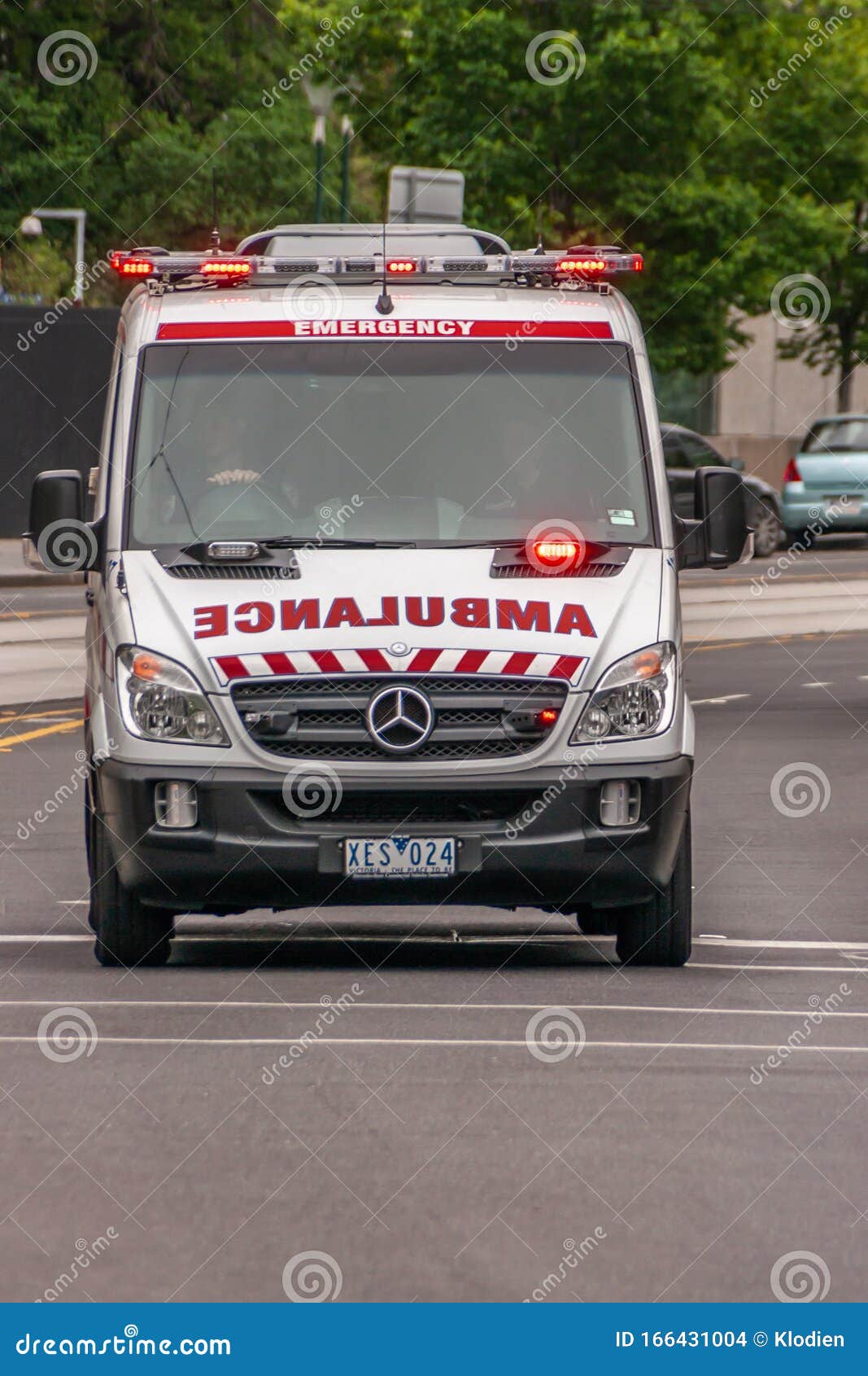 Ambulance Mercedes Van in Action in 