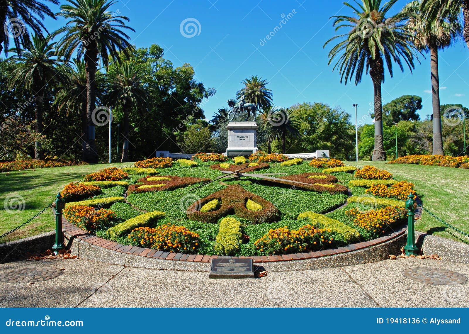 Melbourne Gardens and Floral Clock Stock Photo Image of natural