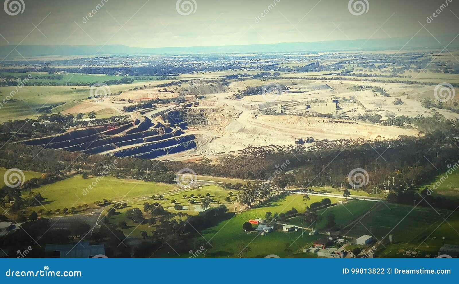 Melbourne quarry stock photo. Image of airplane, rock 99813822