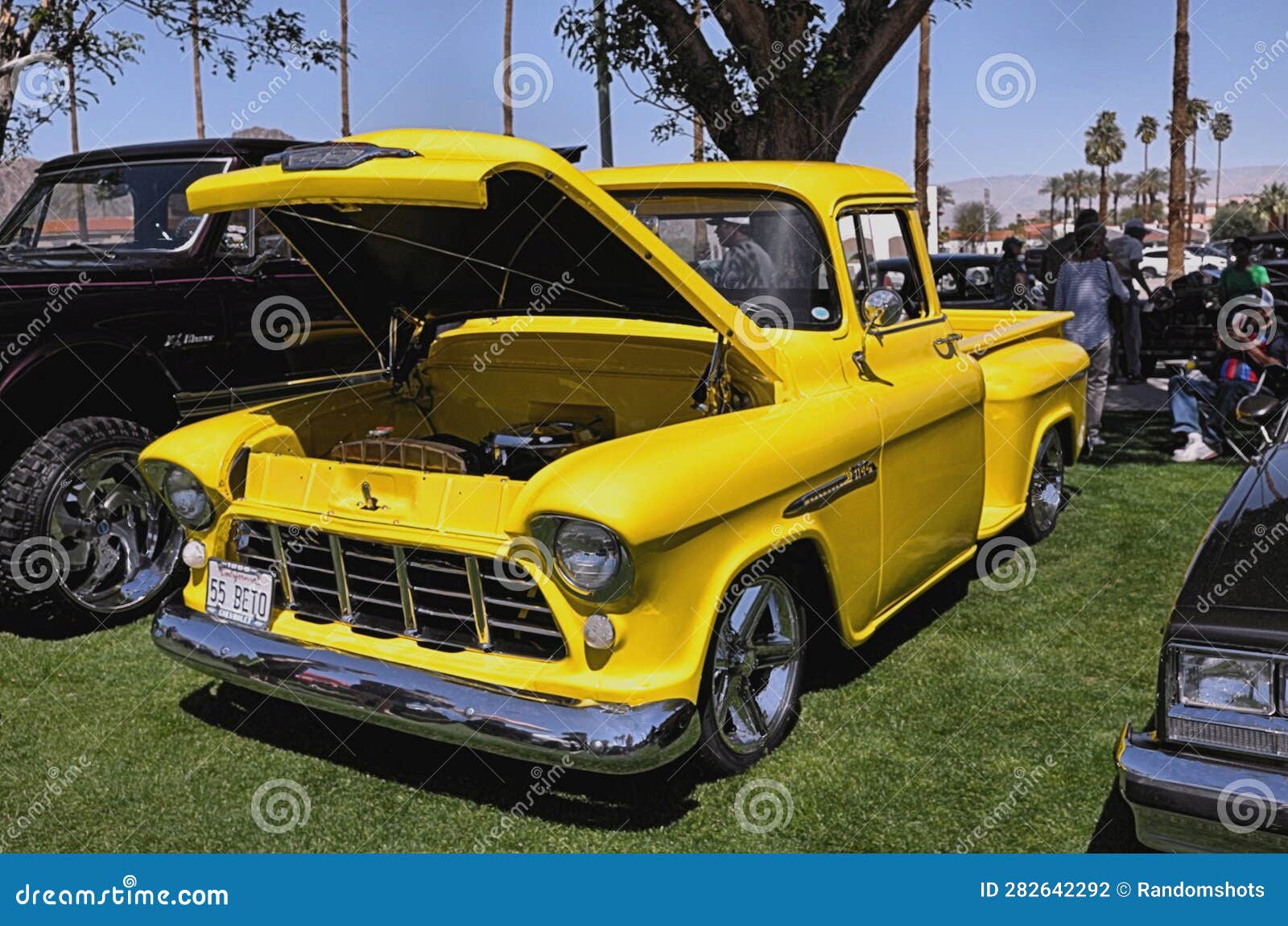 Mellow Yellow 1955 Chevrolet Pickup Truck Editorial Photography - Image