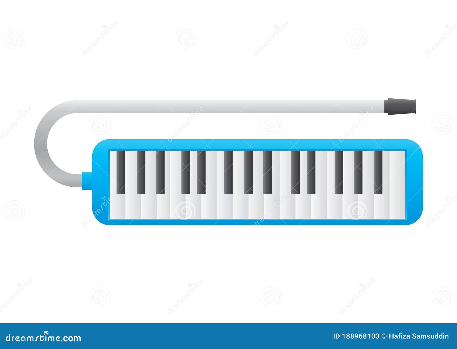 Melodica Vector Illustration. Musical Instrument Concept. Flat Cartoon