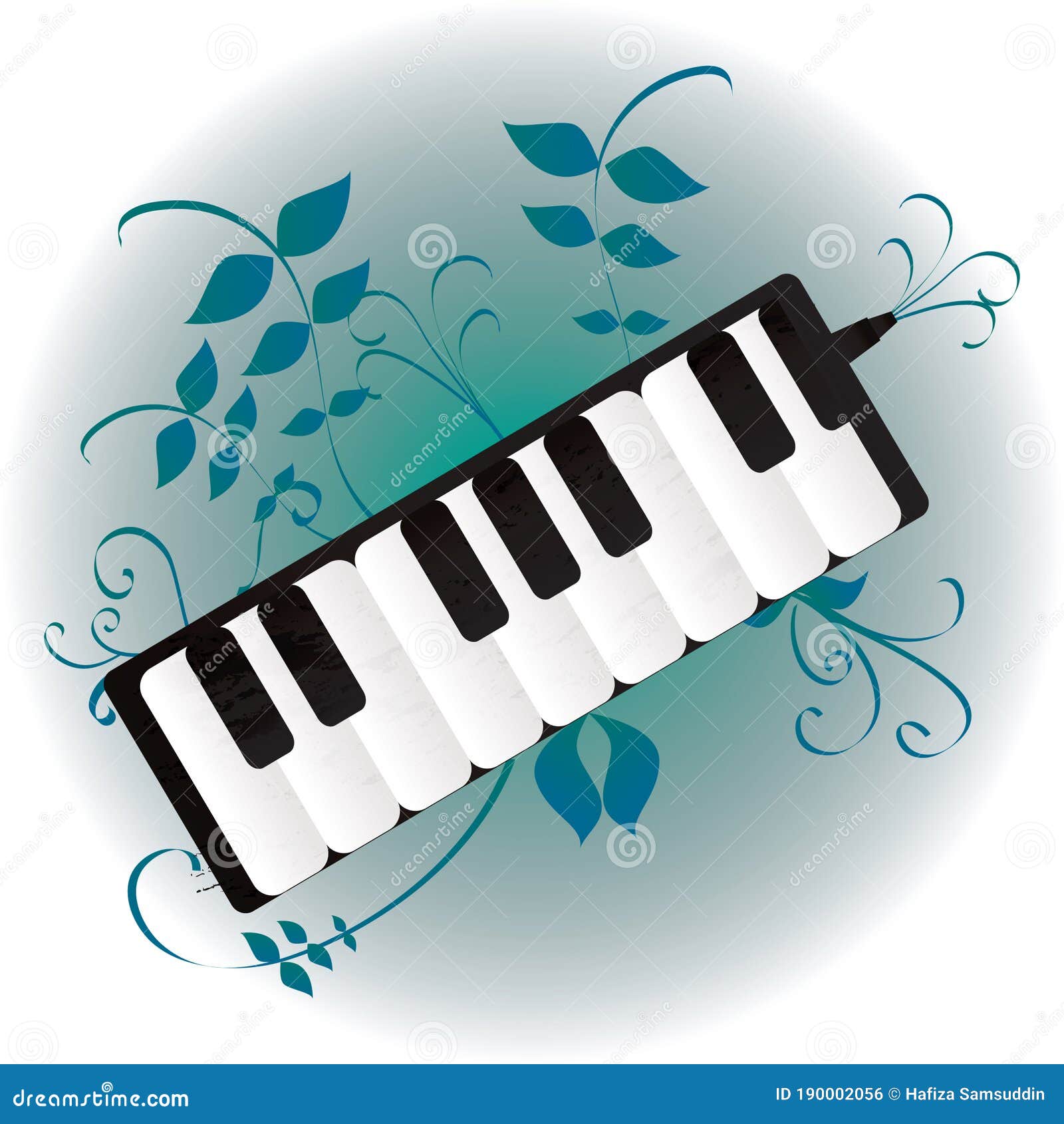 Melodica Vector Illustration. Musical Instrument Concept. Flat Cartoon