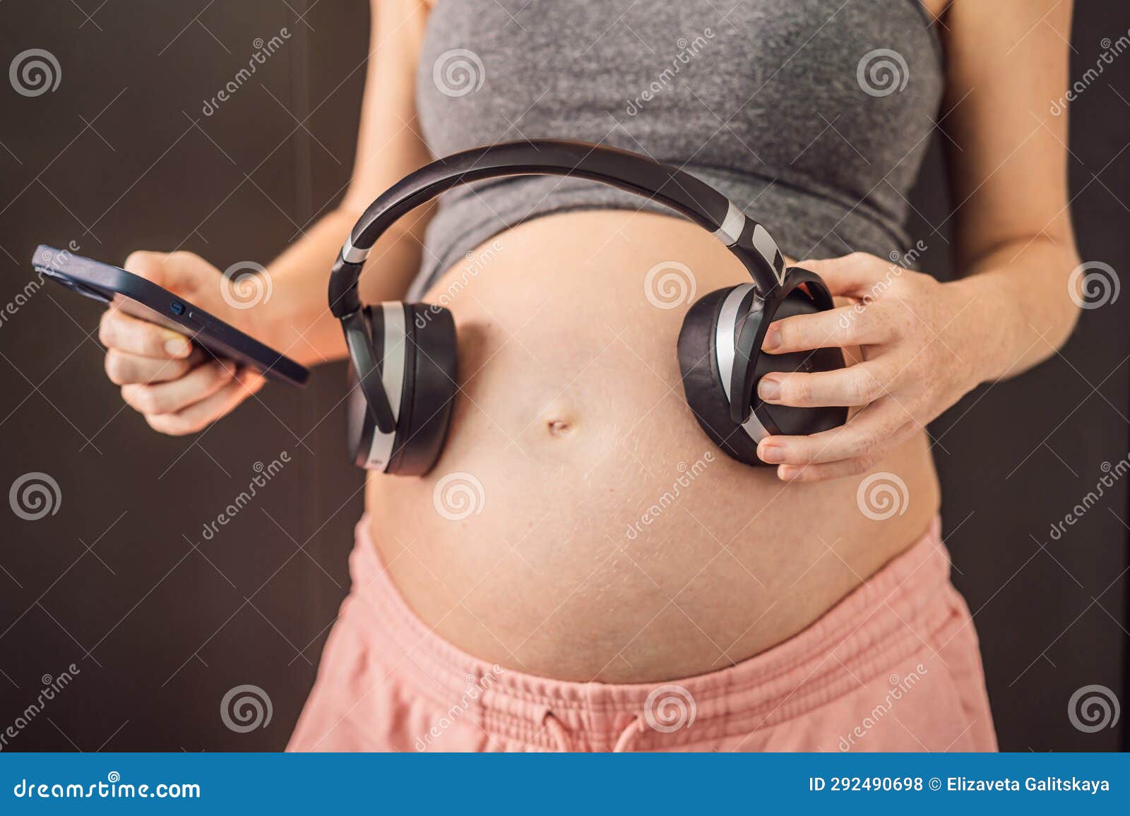 129 Pregnant Headphones Belly Close Up Stock Photos - Free & Royalty-Free  Stock Photos from Dreamstime