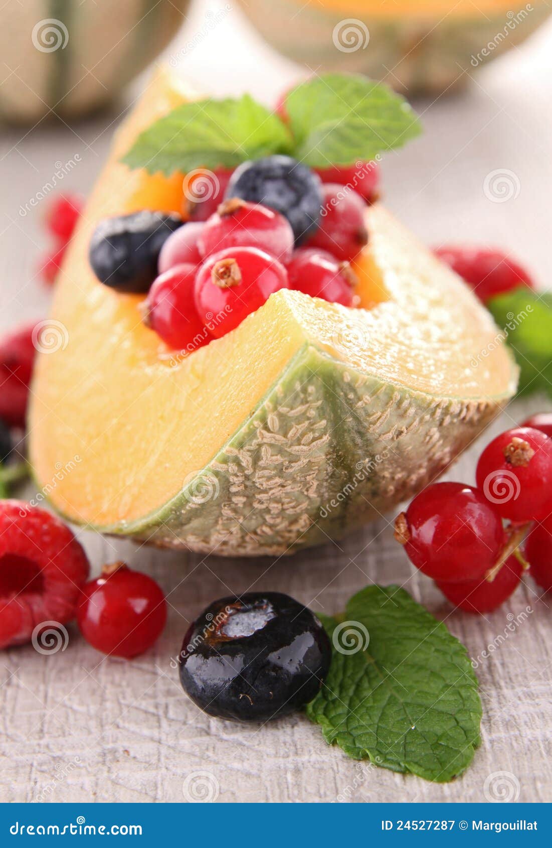 Melon and berries stock image. Image of vitamin, currant 24527287