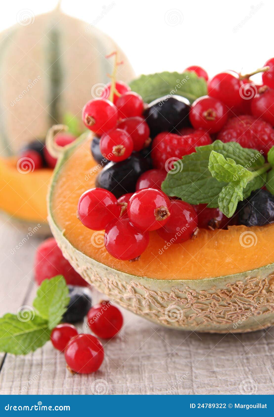 Melon and berries stock photo. Image of shot, currant 24789322
