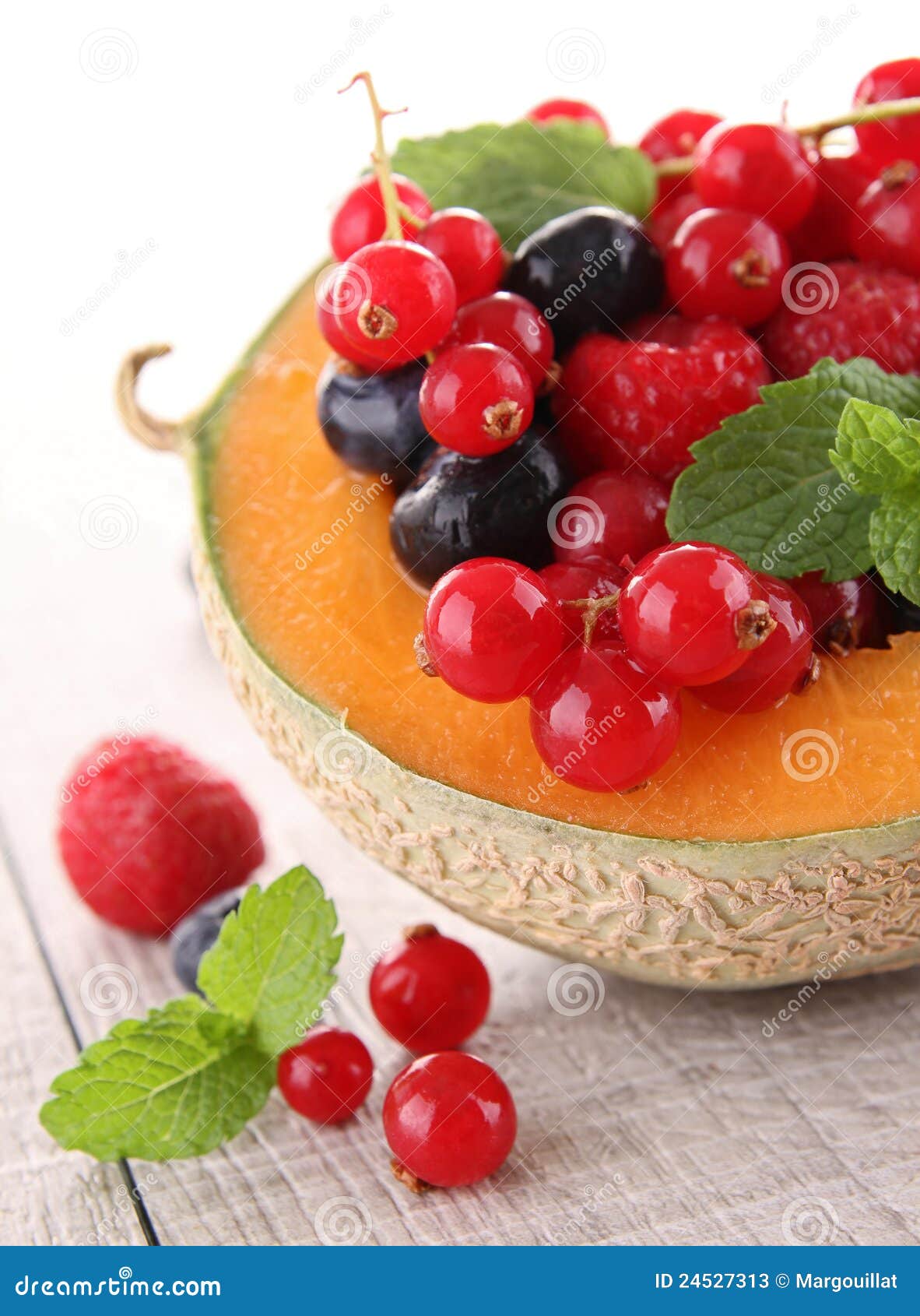 Melon and berries fruits stock image. Image of fresh 24527313