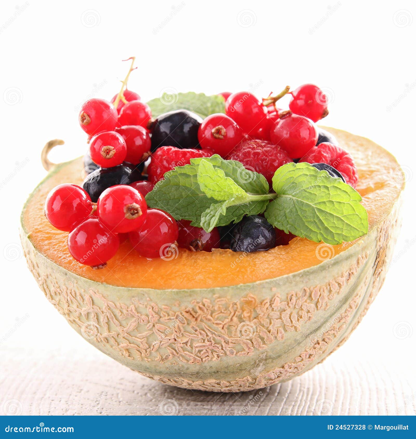 Melon and berries fruits stock photo. Image of dessert 24527328