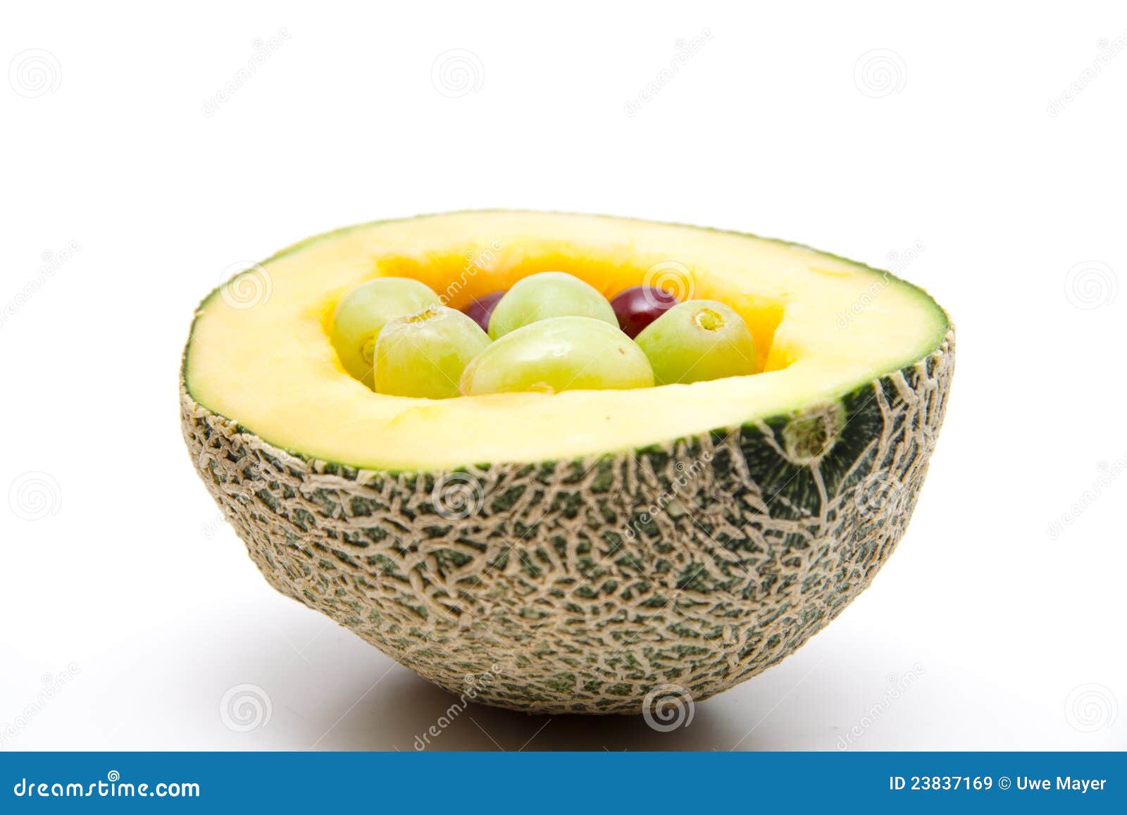 Melon with grapes stock image. Image of melon, tasty 23837169
