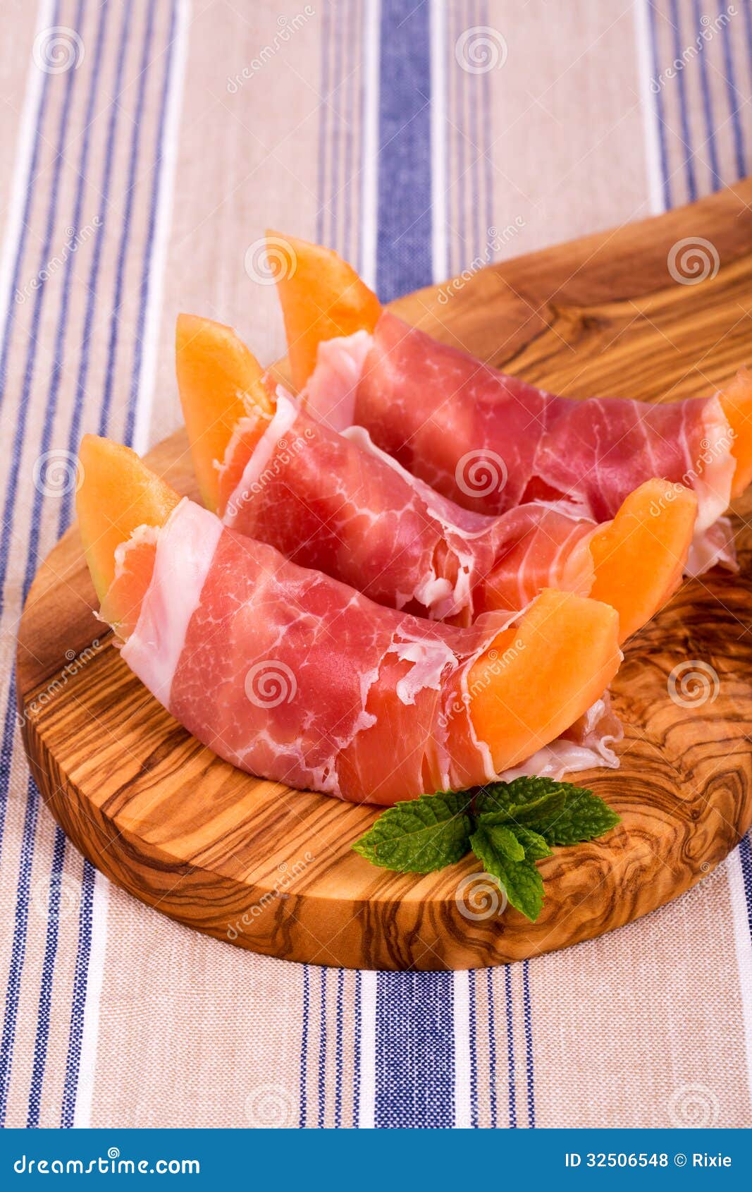 Melon and ham starters stock photo. Image of diet, freshness 32506548