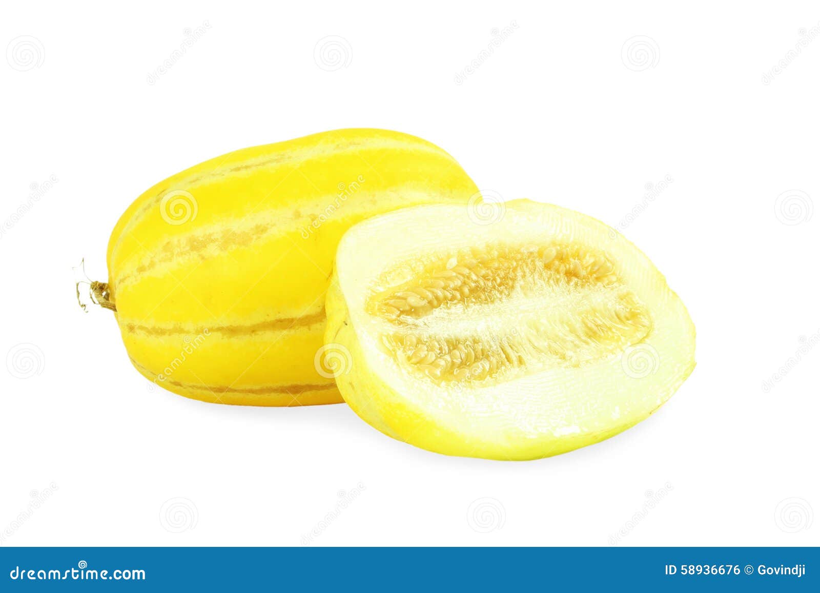 Melon Jaune Ou Melon Coreen Jaune A L Arriere Plan Blanc Photo Stock Image Du Coupure Cuisine