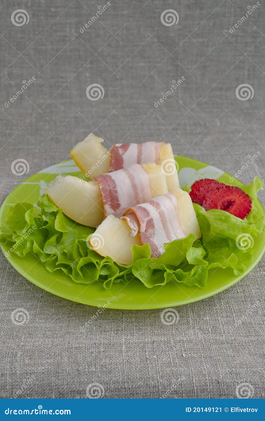 Melon with Parma ham stock image. Image of italian, pork 20149121