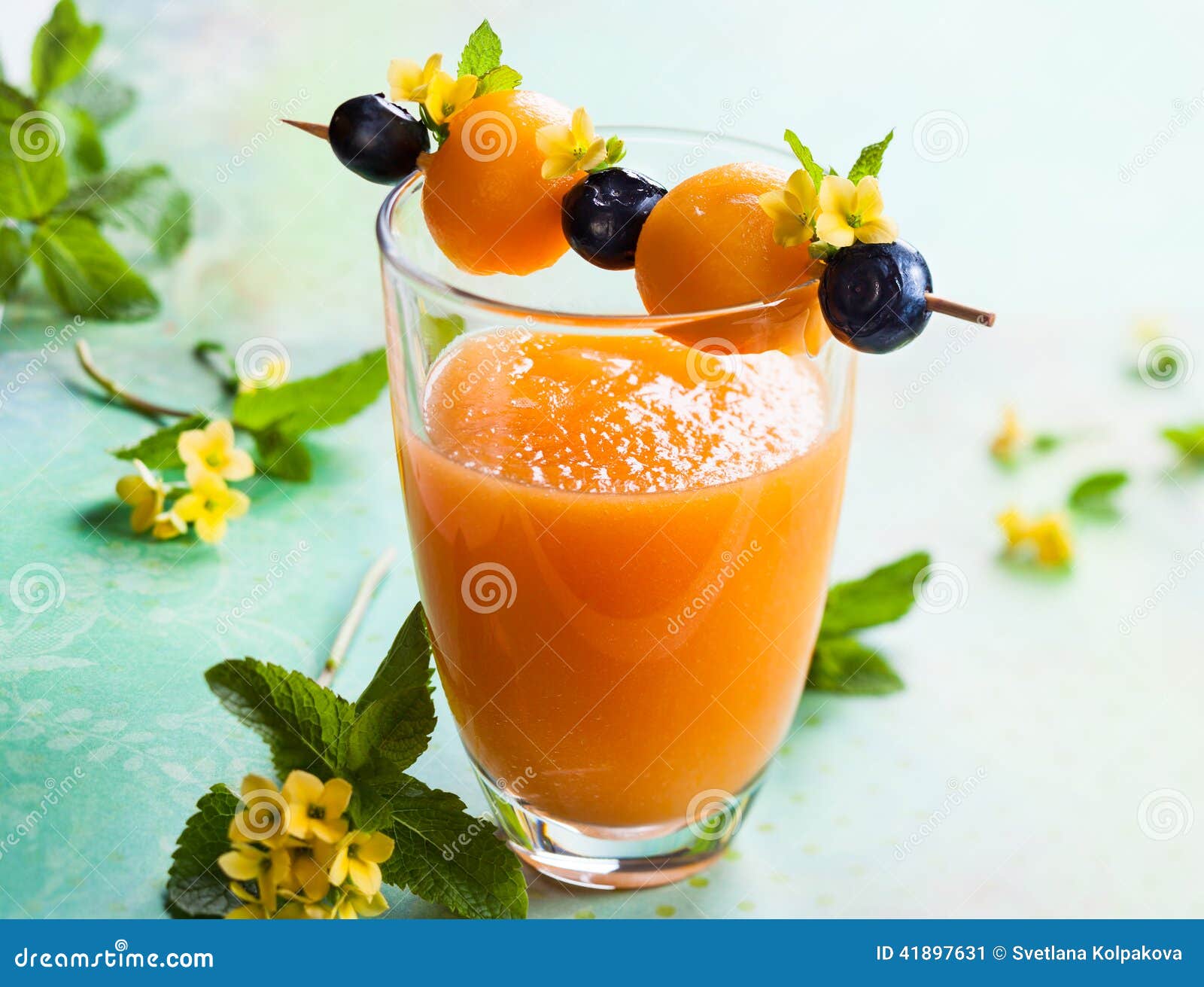 Melon smoothie stock image. Image of dessert, antioxidant 41897631
