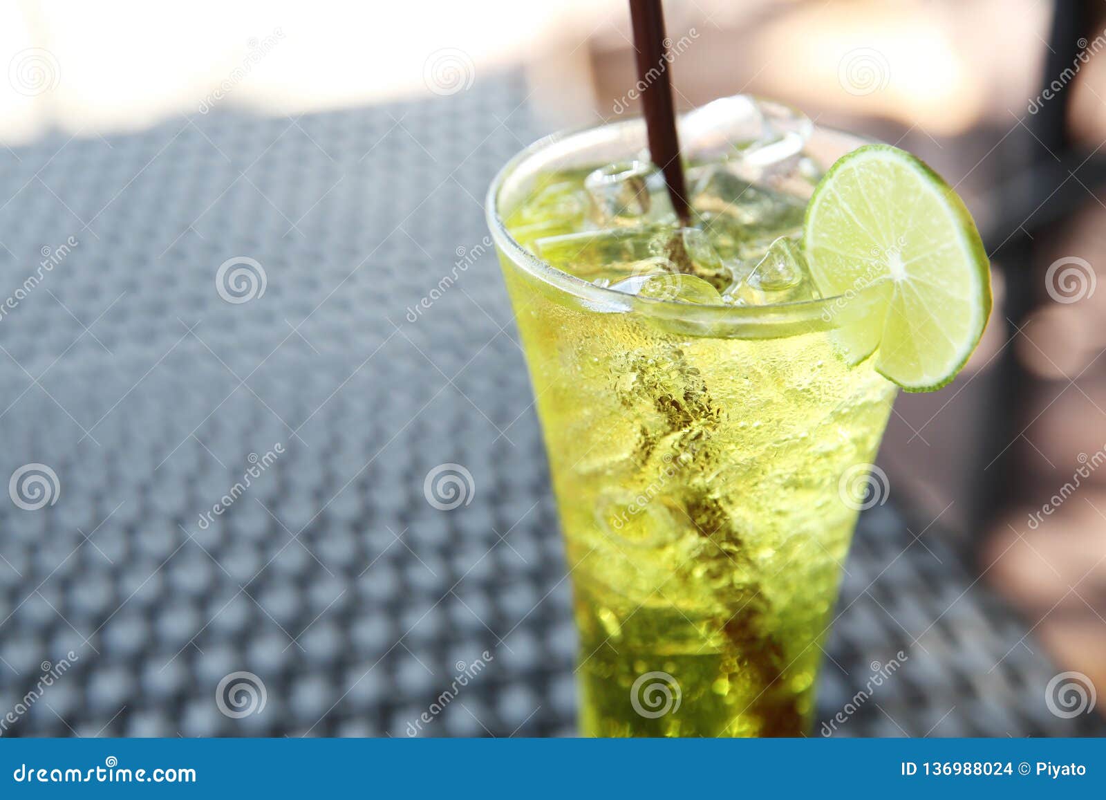 Melon soda witn lime stock photo. Image of cool, liquor 136988024