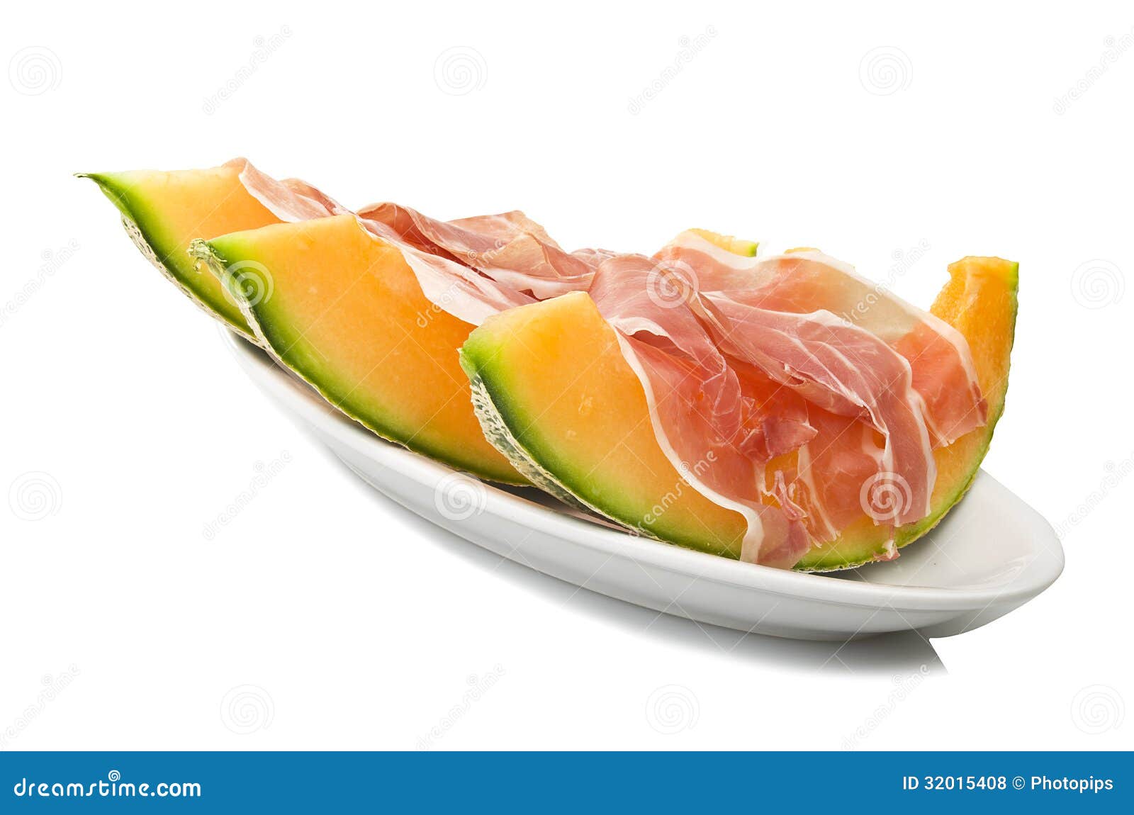 Melone Del Cantalupo E Del Prosciutto Fotografia Stock Immagine di