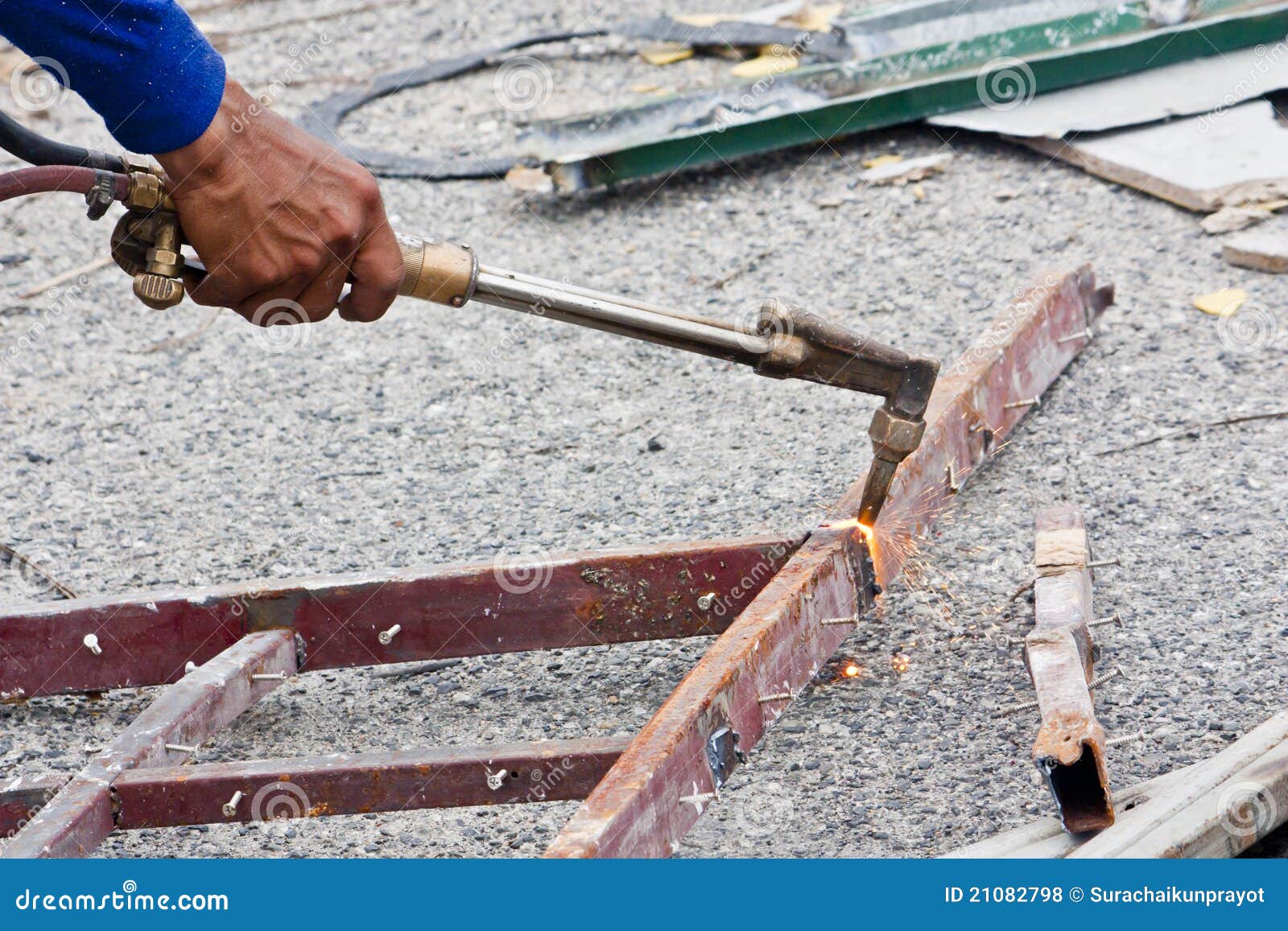Melt cut iron stock photo. Image of industrial, aluminum 21082798