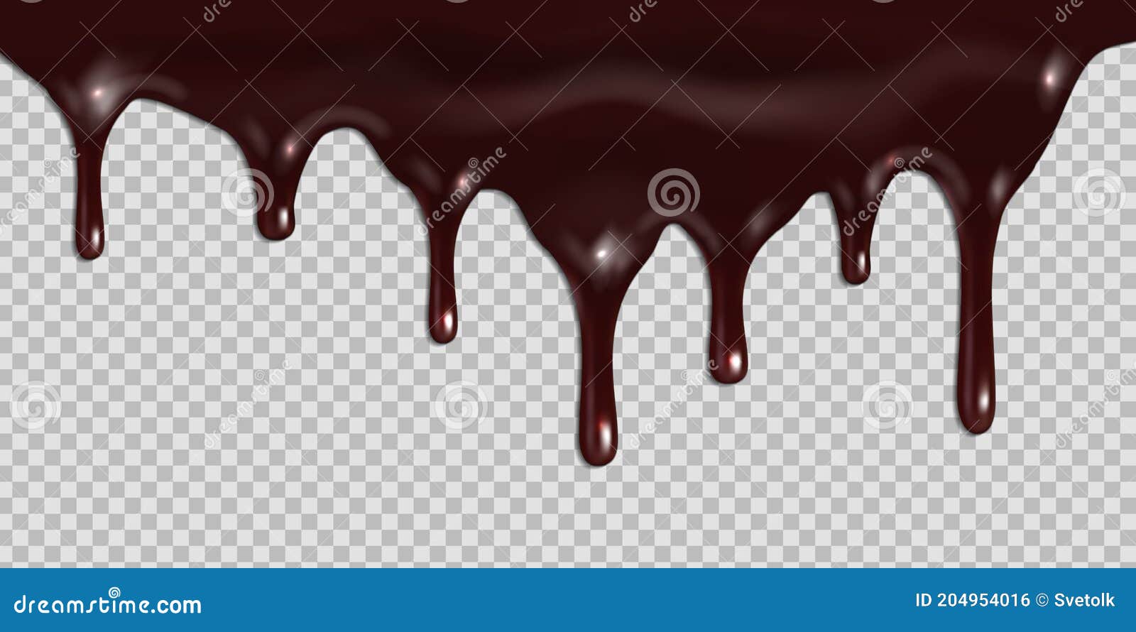 Melted Dark Chocolate Dripping Isolated on Transparent Background. Vector  3d Realistic Illustration of Liquid Cocoa Stock Vector - Illustration of  sauce, drop: 204954016