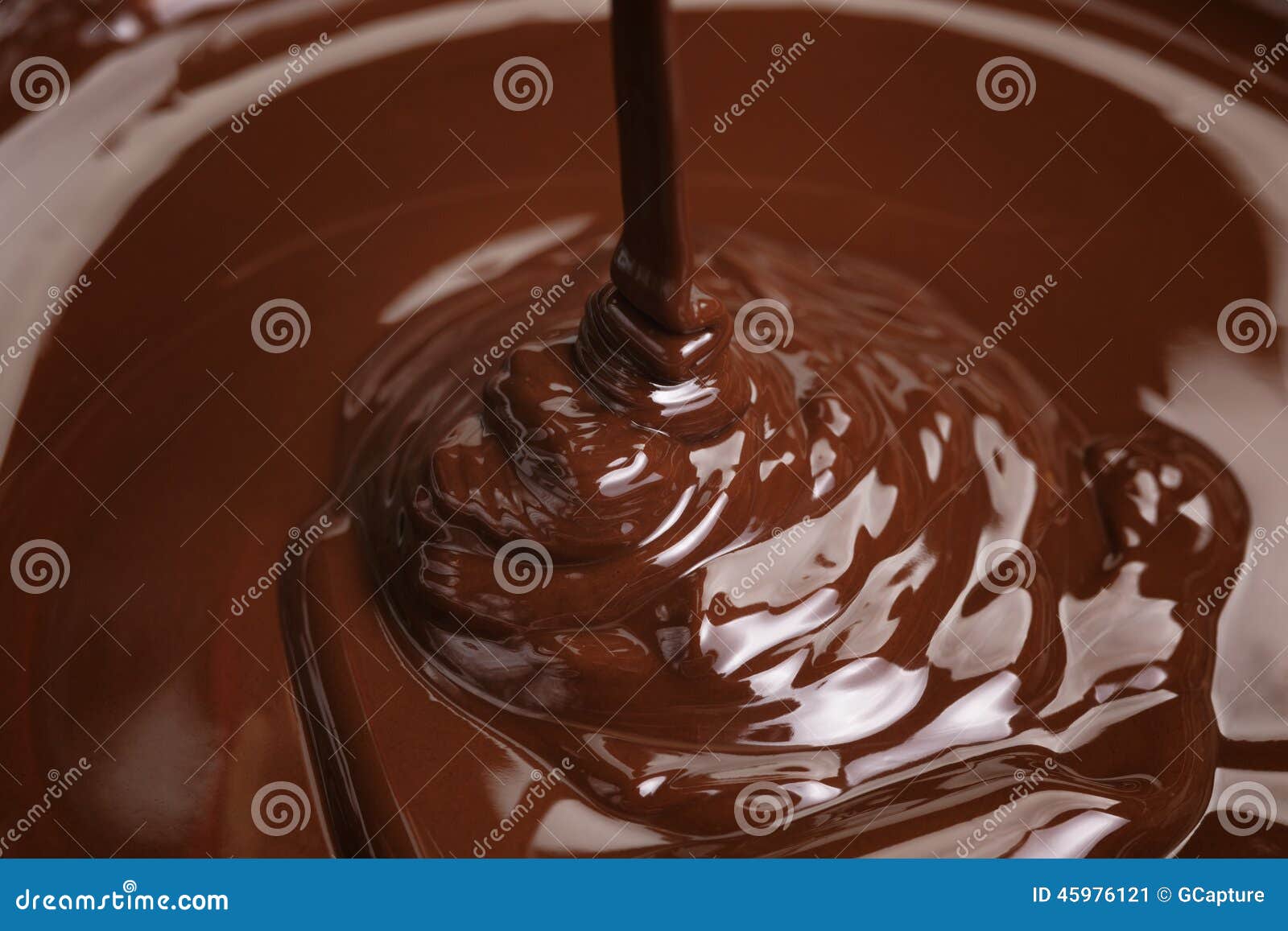 Melted Dark Chocolate Flow Stock Image Image Of Food 45976121