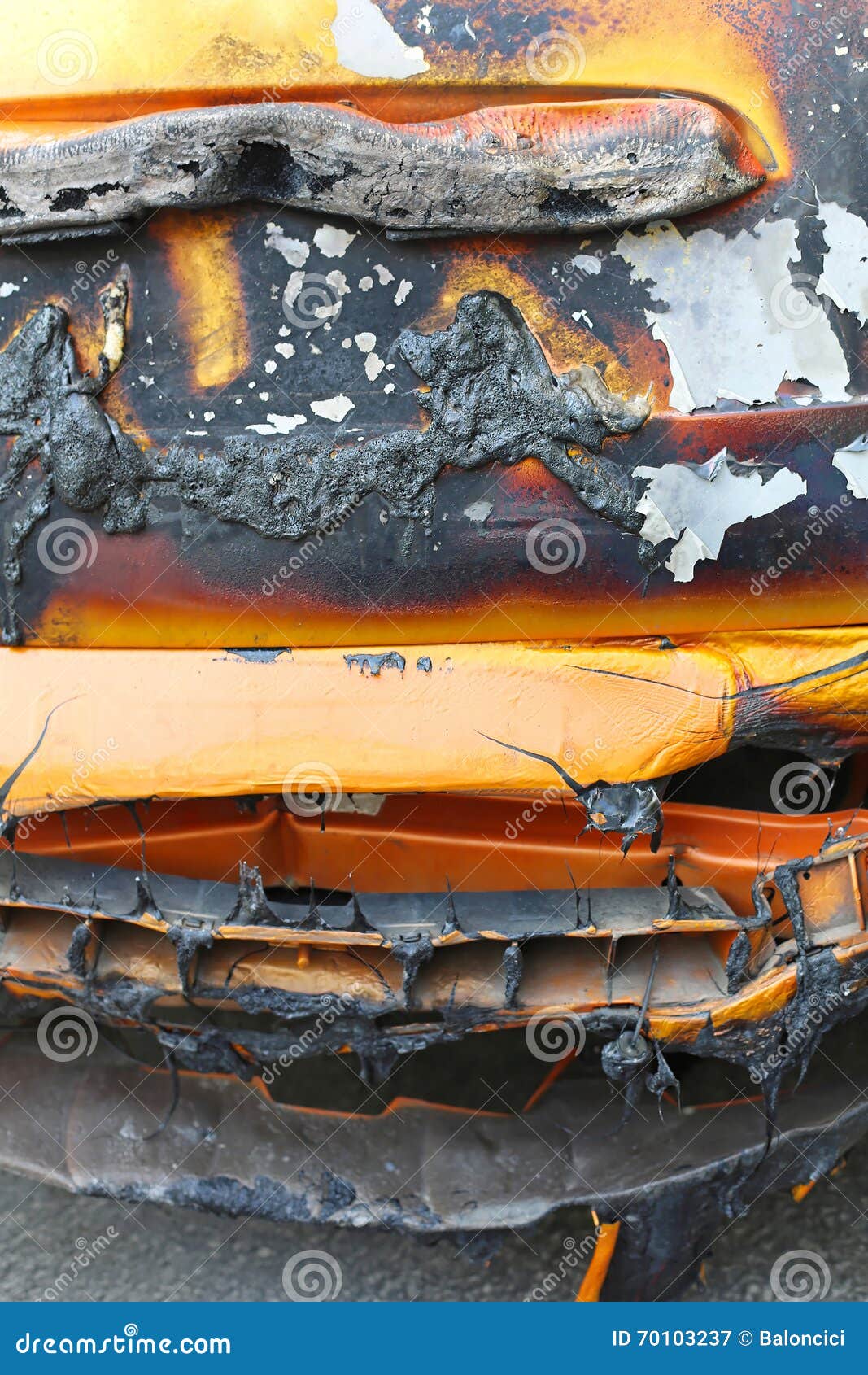 Melted Plastic stock image. Image of rear, plastic, fire 70103237