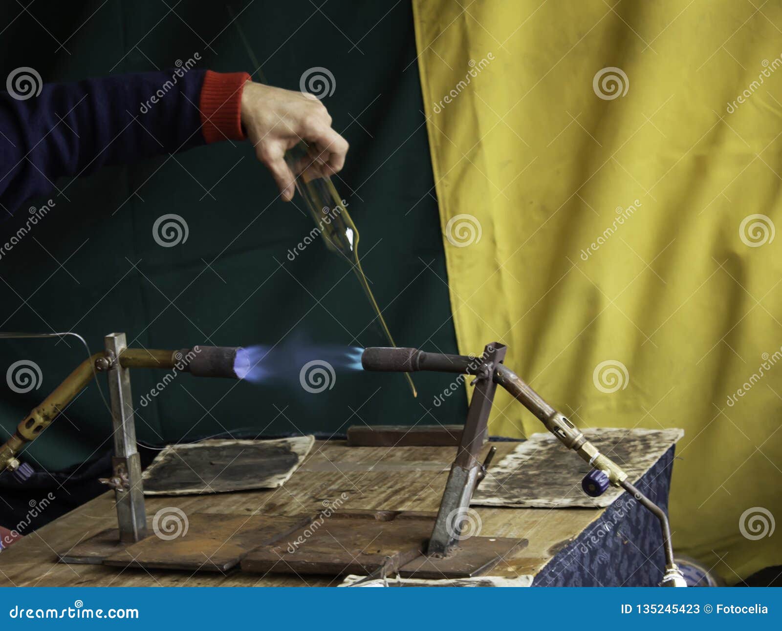 Melting fire glass stock image. Image of master, industry 135245423