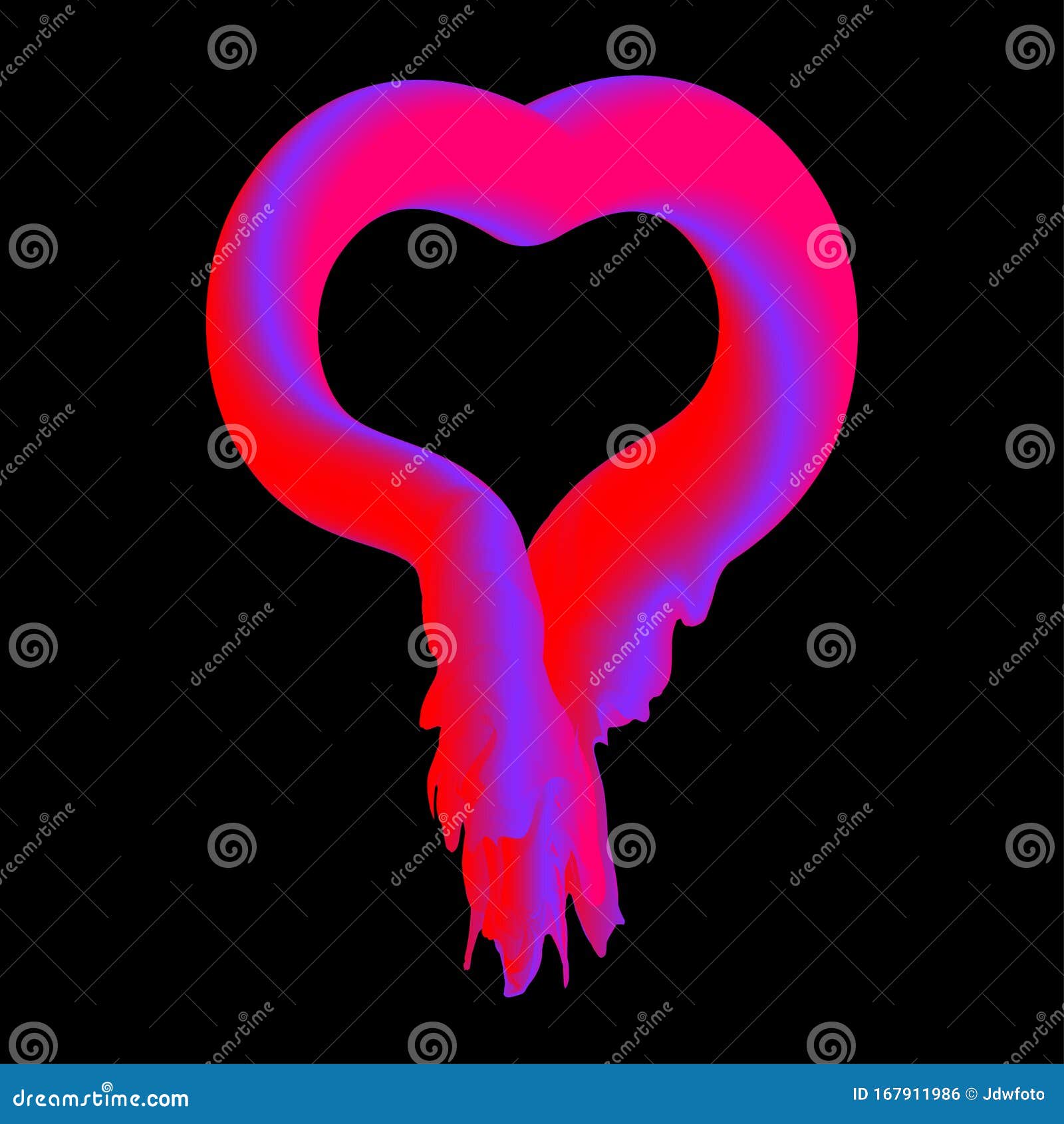 Melting Heart stock illustration. Illustration of color 167911986