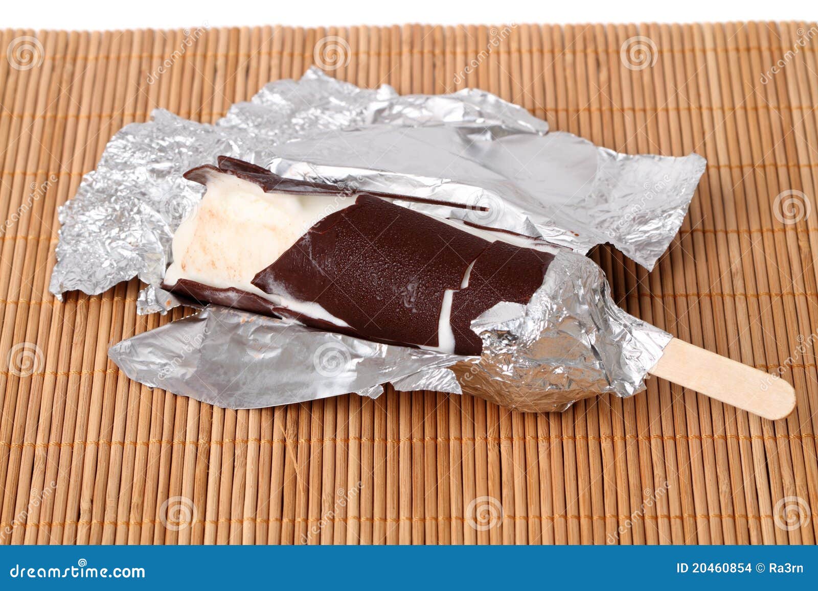 Melting Ice Cream with Chocolate on a Stick Stock Photo Image of