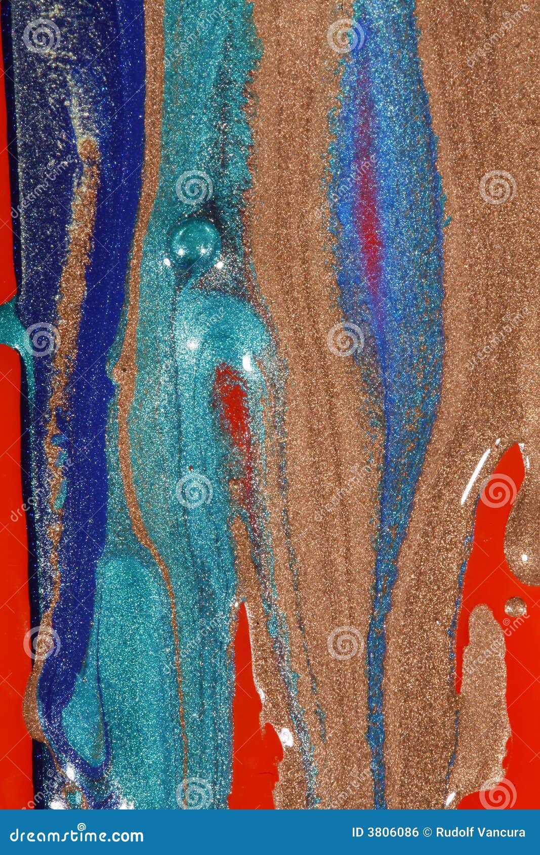 Melting paints stock photo. Image of flowing, arty, blue 3806086