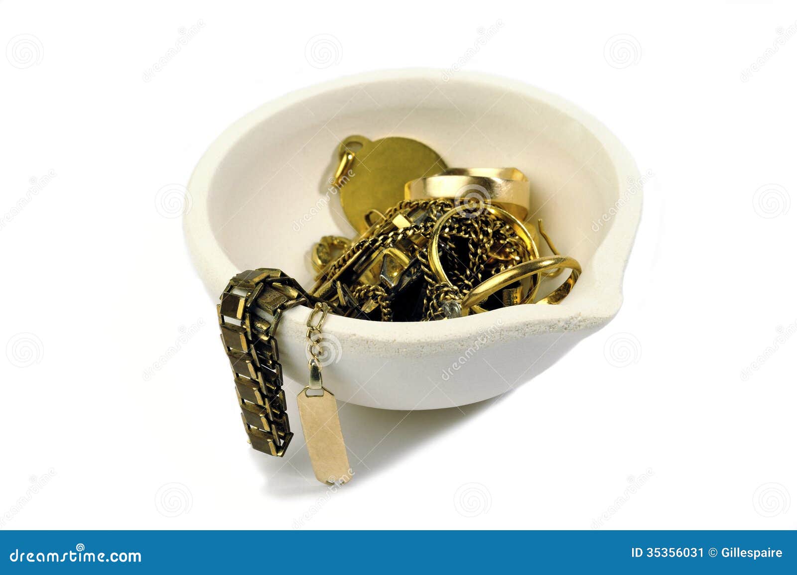 Melting pot for the gold stock image. Image of still 35356031