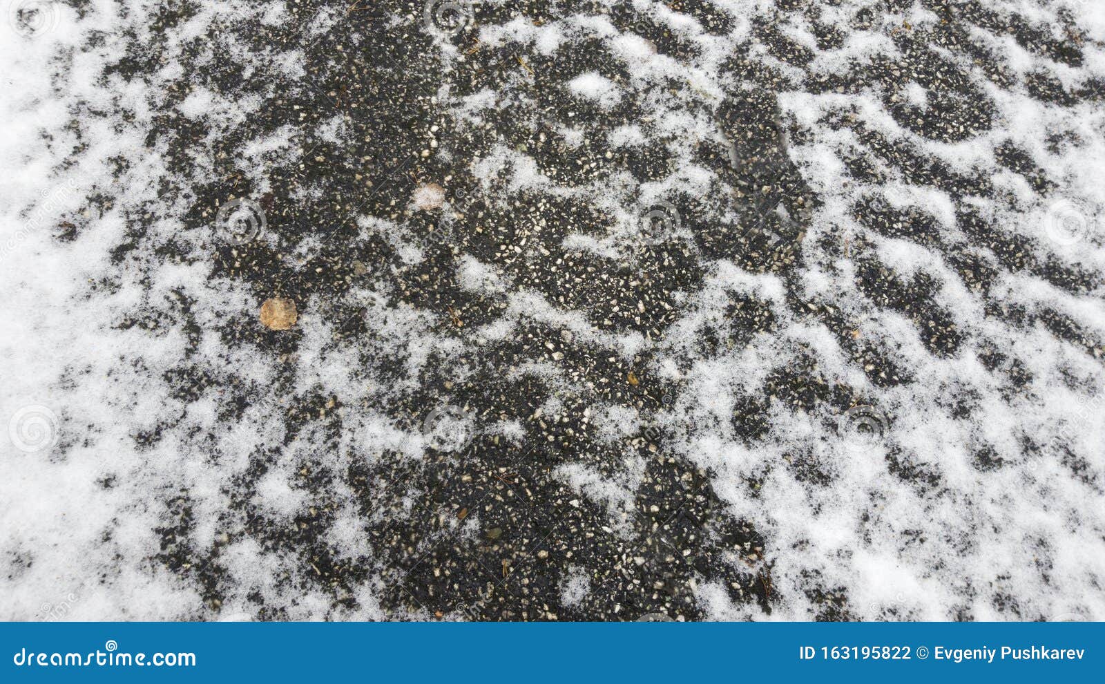 Melting Snow on the Road on the Asphalt Stock Photo Image of lane